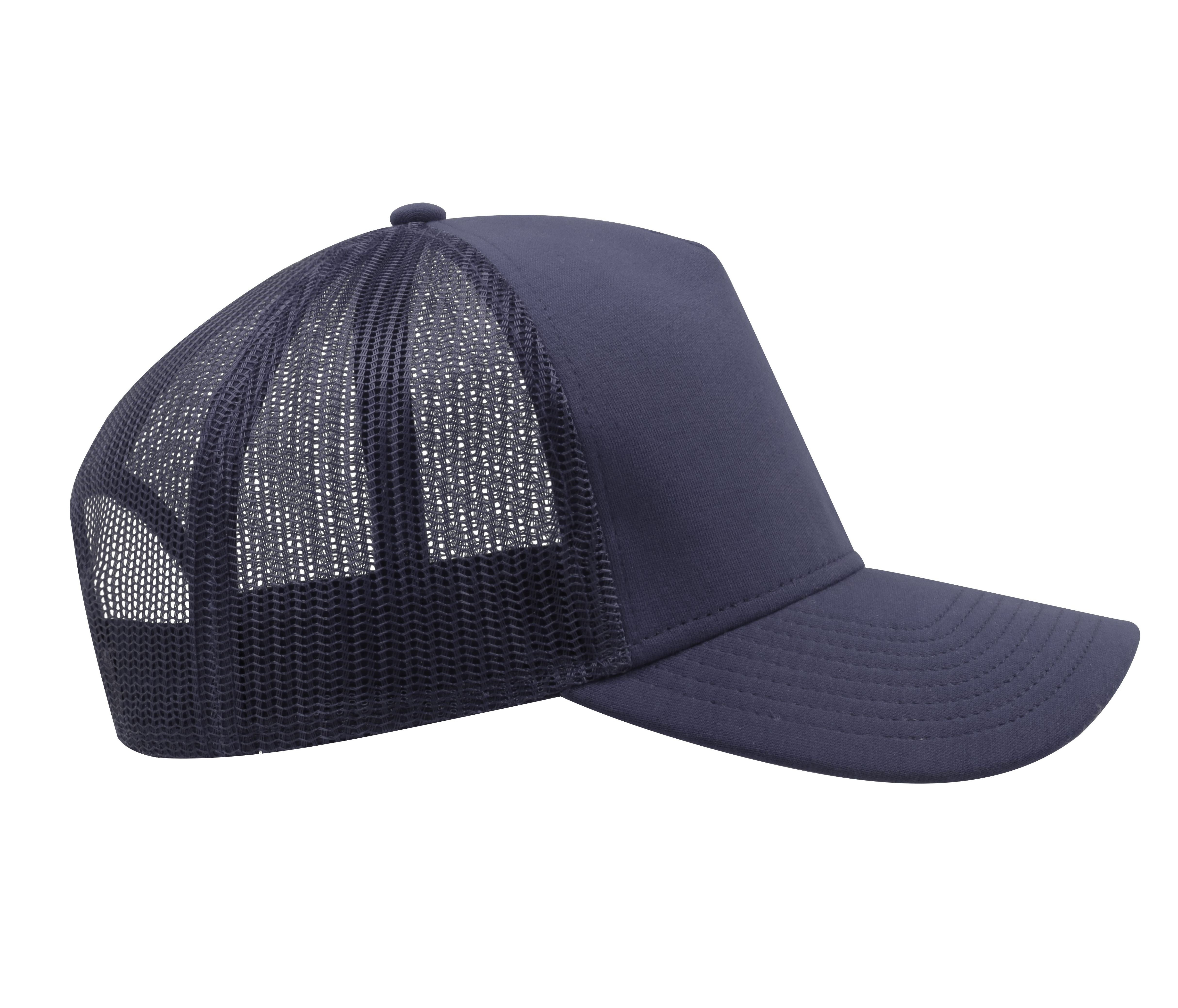 Gorra 5 paneles estilo trucker en jersey. - Atlantis Headwear AT083