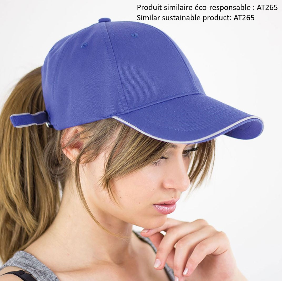 Gorra 6 paneles con piping reflejantes - Atlantis Headwear AT086