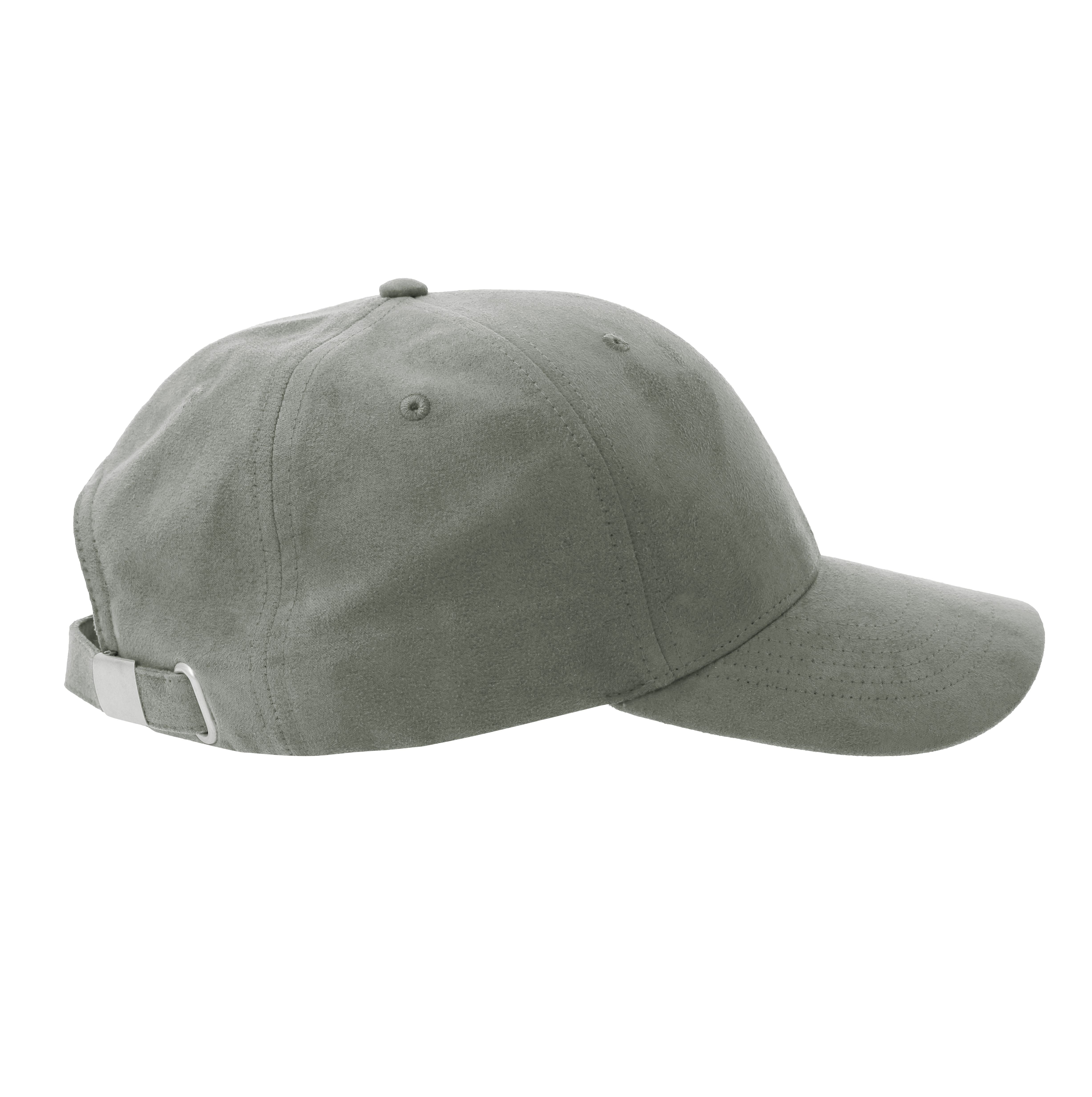 Gorra de visera media de 6 paneles de imitación de ante. - Atlantis Headwear AT287