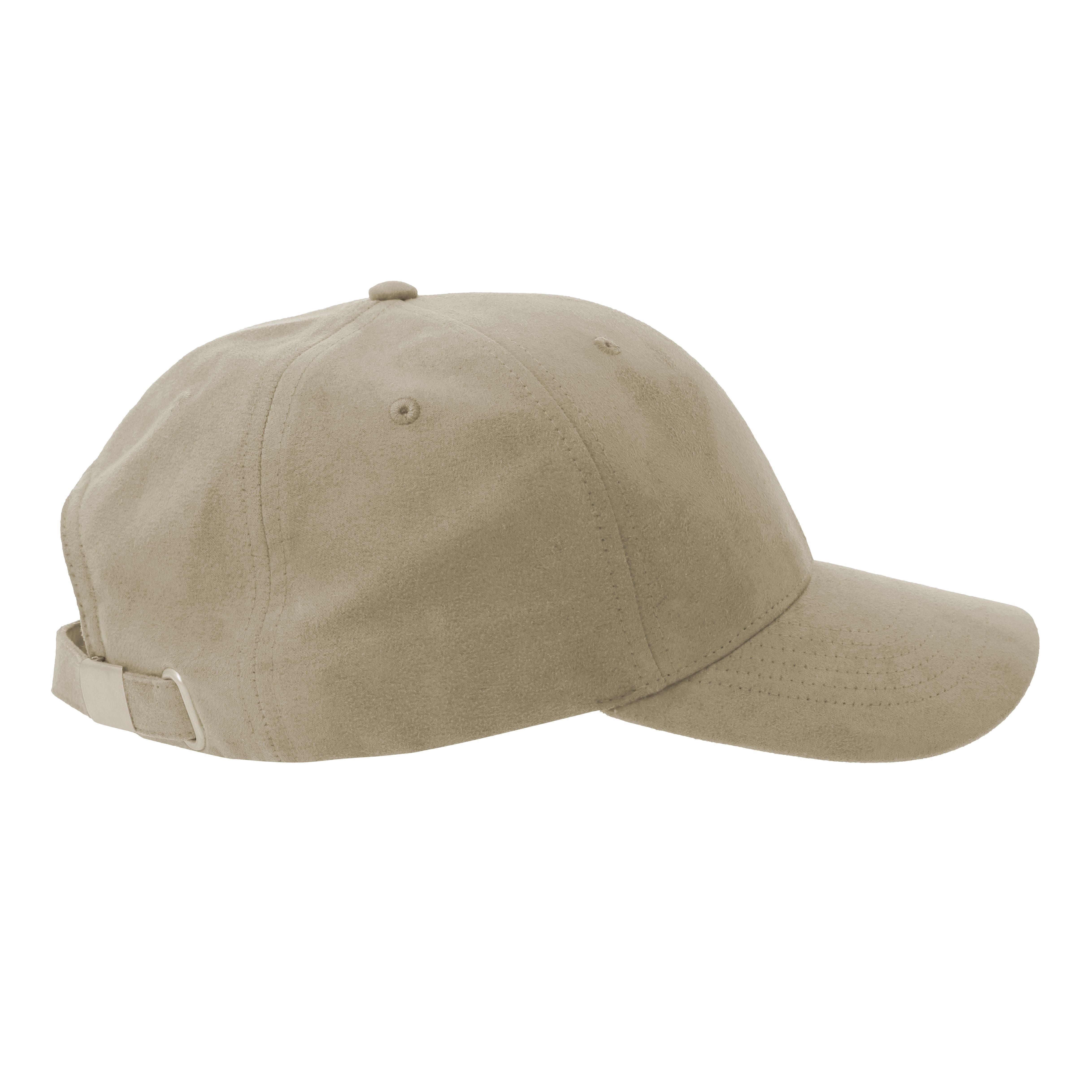 Gorra de visera media de 6 paneles de imitación de ante. - Atlantis Headwear AT287