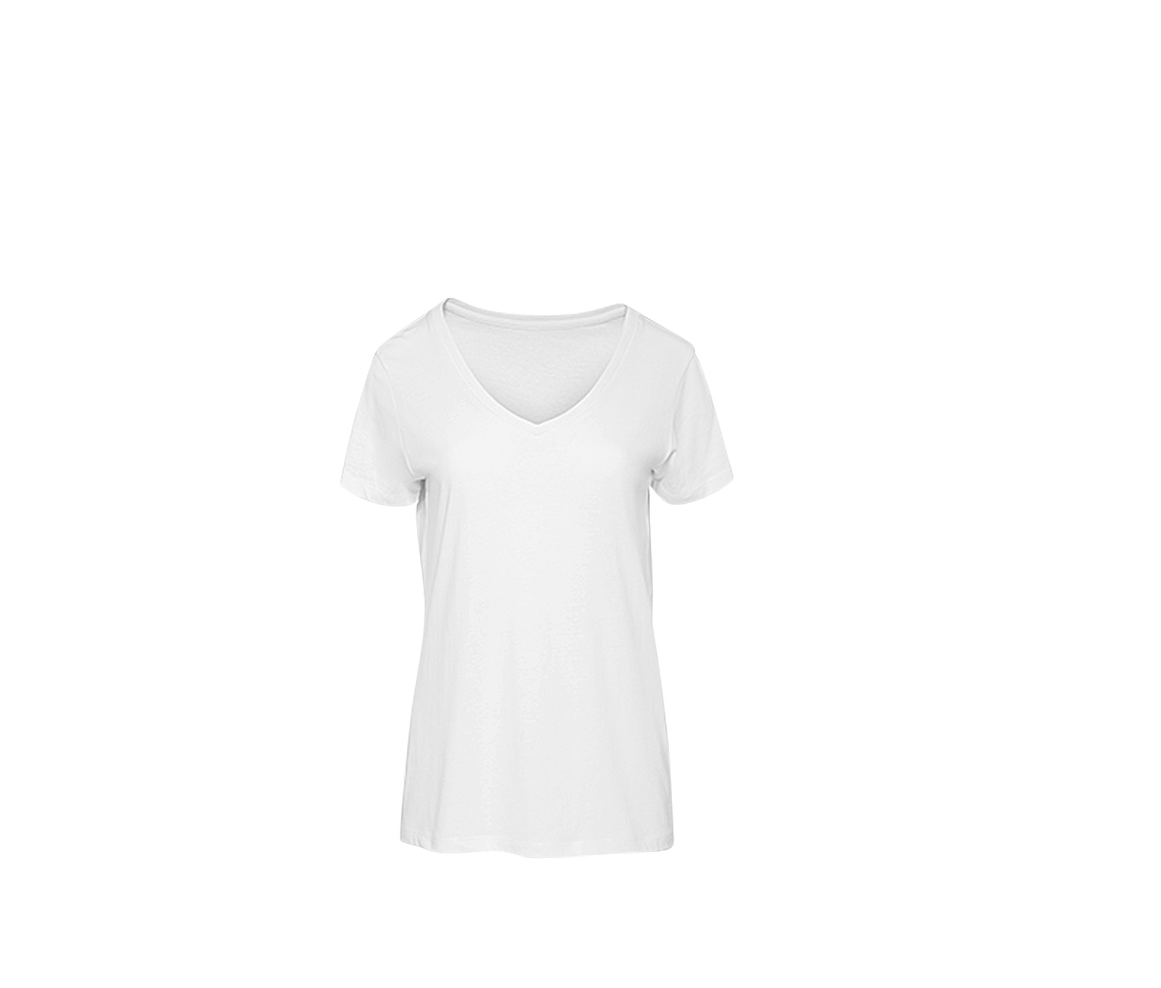Camiseta en Algodón Orgánico con Cuello V para Mujer - B&C BC045