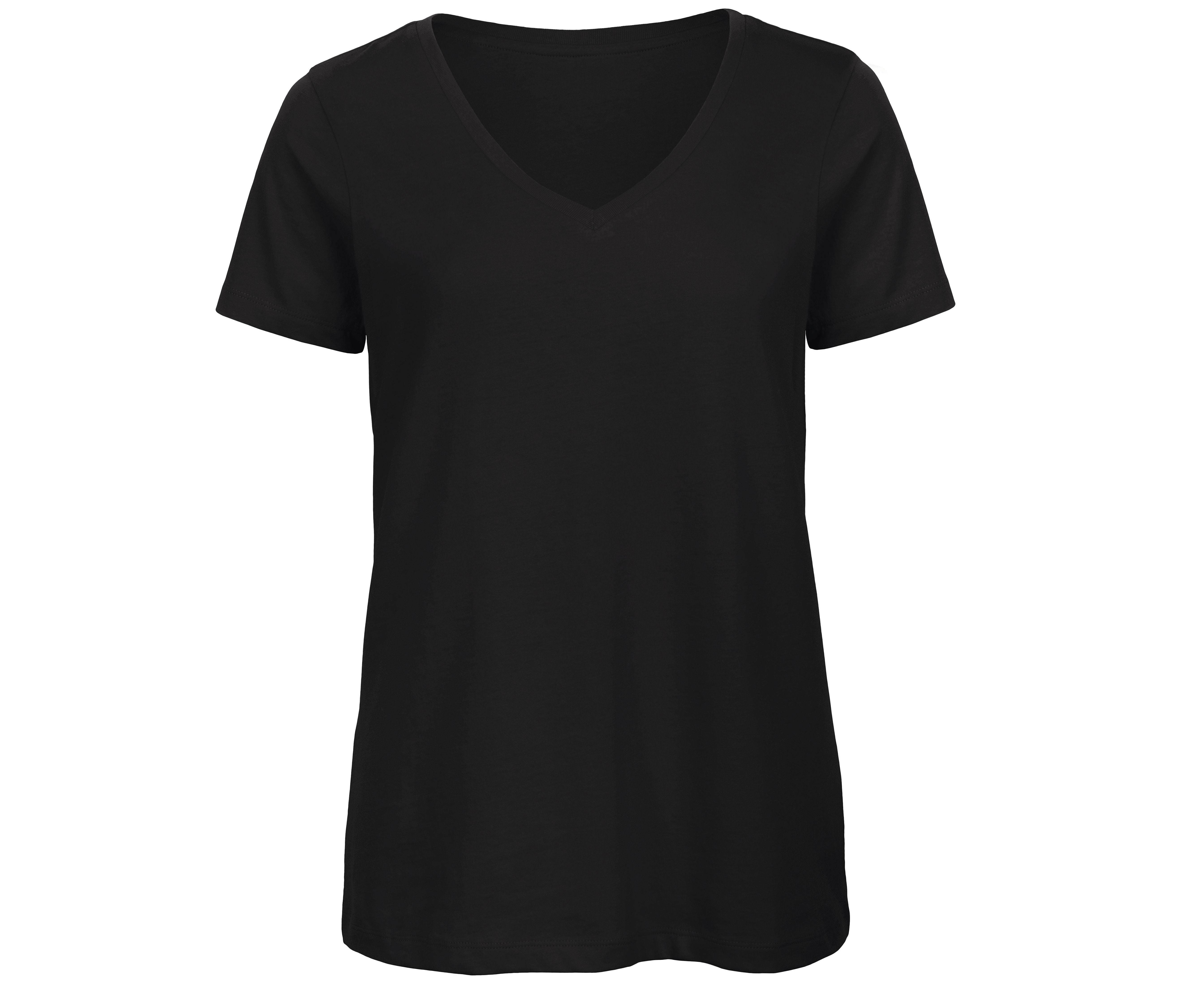 Camiseta en Algodón Orgánico con Cuello V para Mujer - B&C BC045