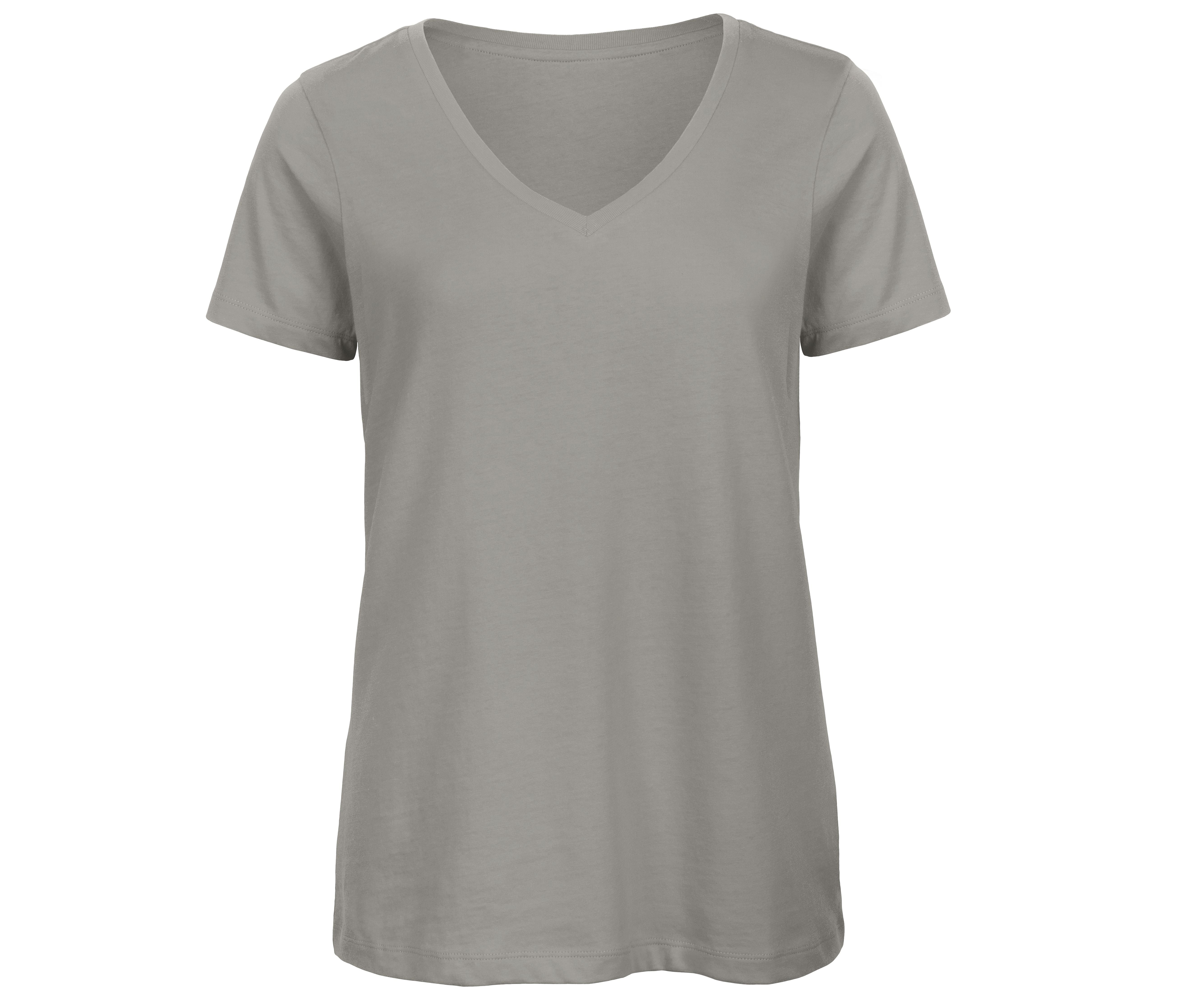 Camiseta en Algodón Orgánico con Cuello V para Mujer - B&C BC045