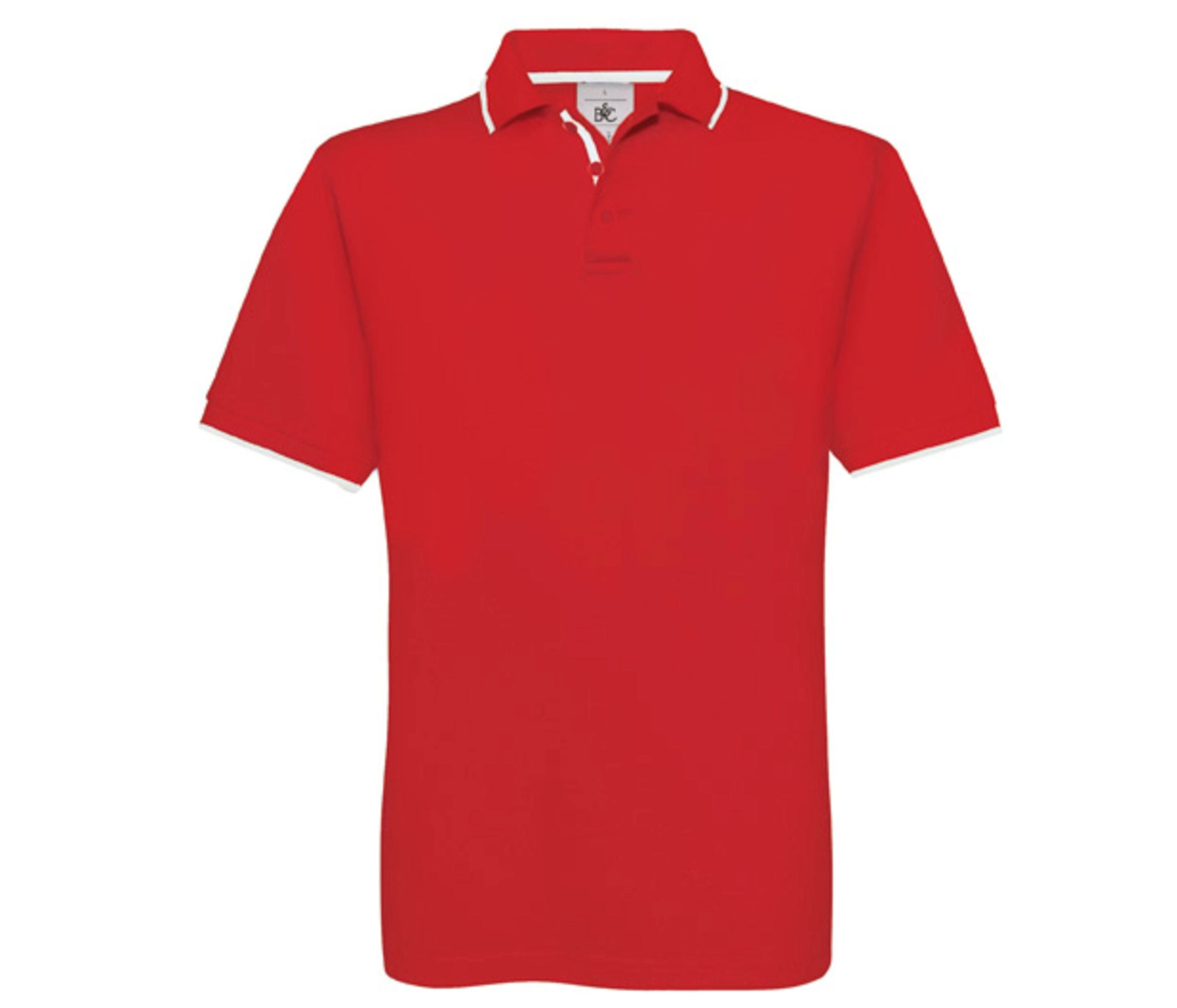 Polo de Algodón con Cuello y Mangas Contrastadas - B&C BC430