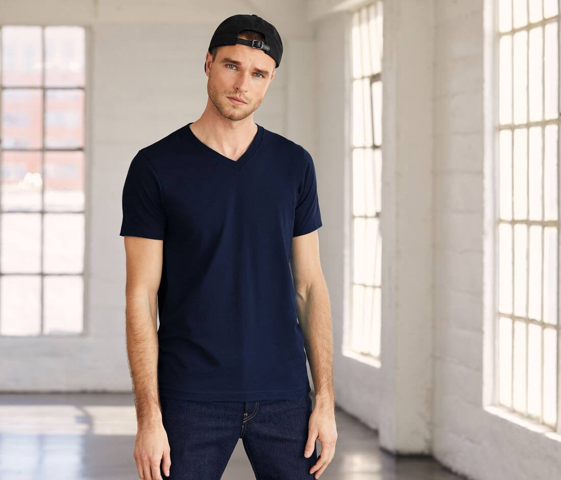 Unisex V-Ausschnitt Jersey T-Shirt
