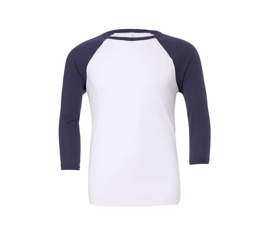Baseball T-shirt BELLA+CANVAS UNISEX 3/4