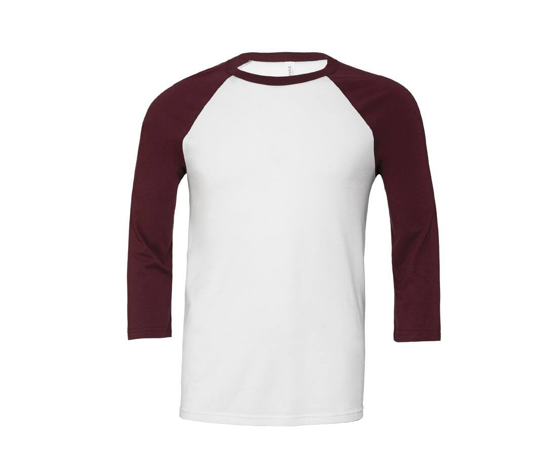 Baseball T-shirt BELLA+CANVAS UNISEX 3/4