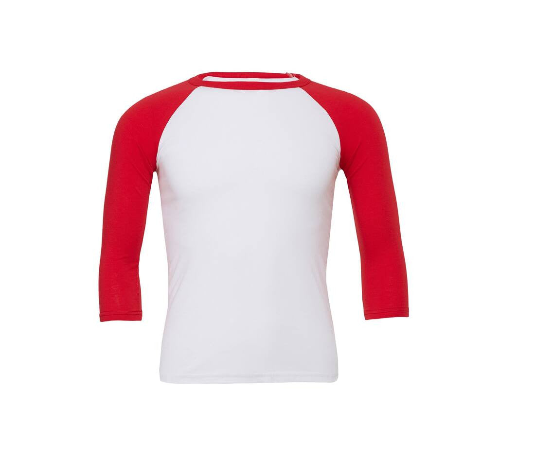 Baseball T-shirt BELLA+CANVAS UNISEX 3/4