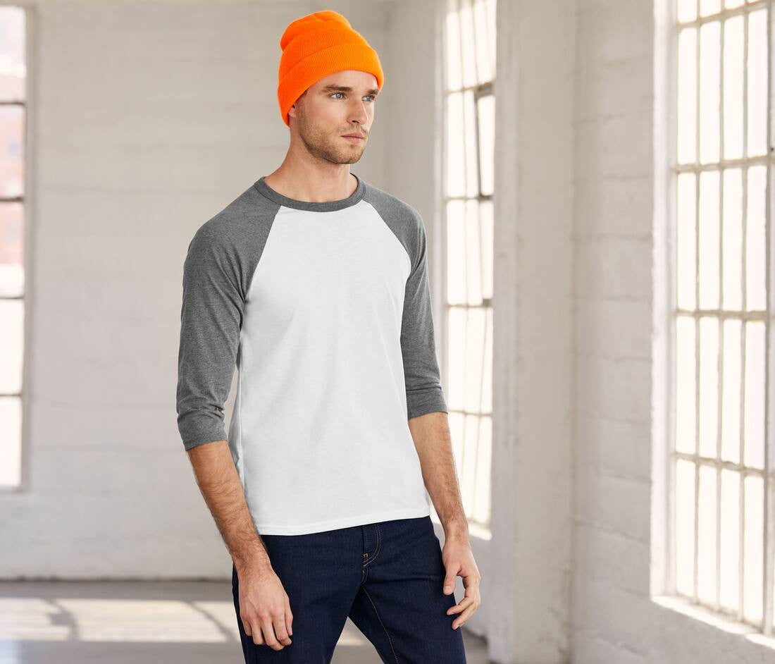 Baseball T-shirt BELLA+CANVAS UNISEX 3/4