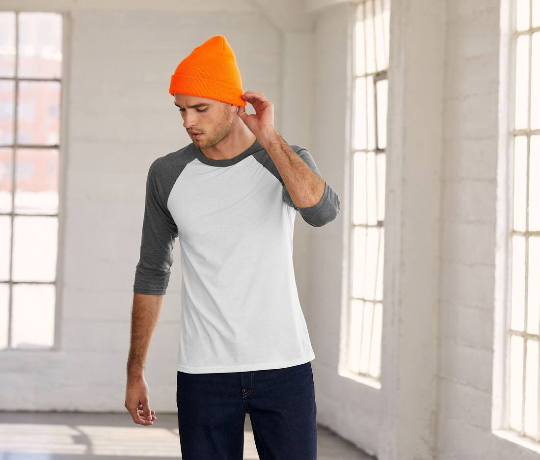 Baseball T-shirt BELLA+CANVAS UNISEX 3/4