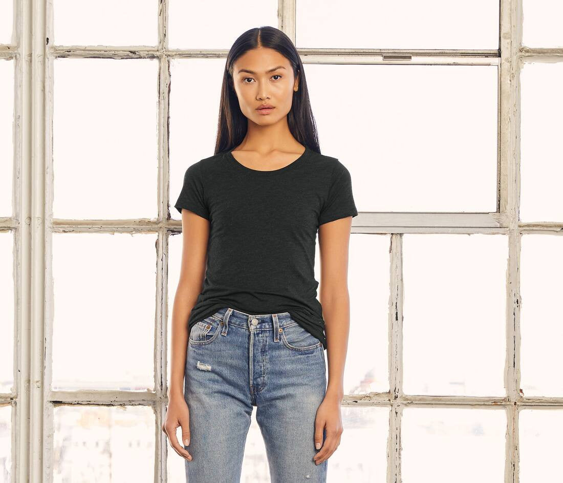 T-shirt Triblend de Manga Curta para Mulher