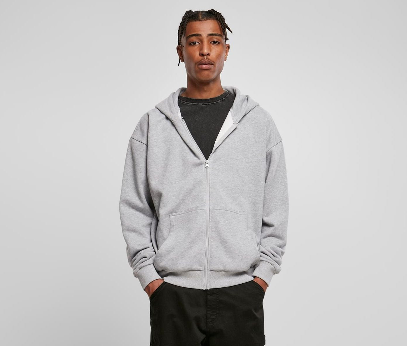 Sudadera Muy Grueso con Cremallera y Capucha - Build Your Brand BY192 - imagen 1