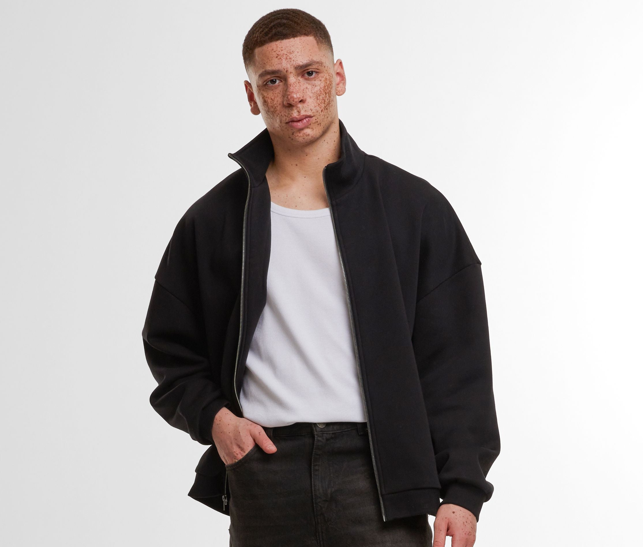 Chaqueta Oversize con Cremallera - Build Your Brand BY422 - imagen 1