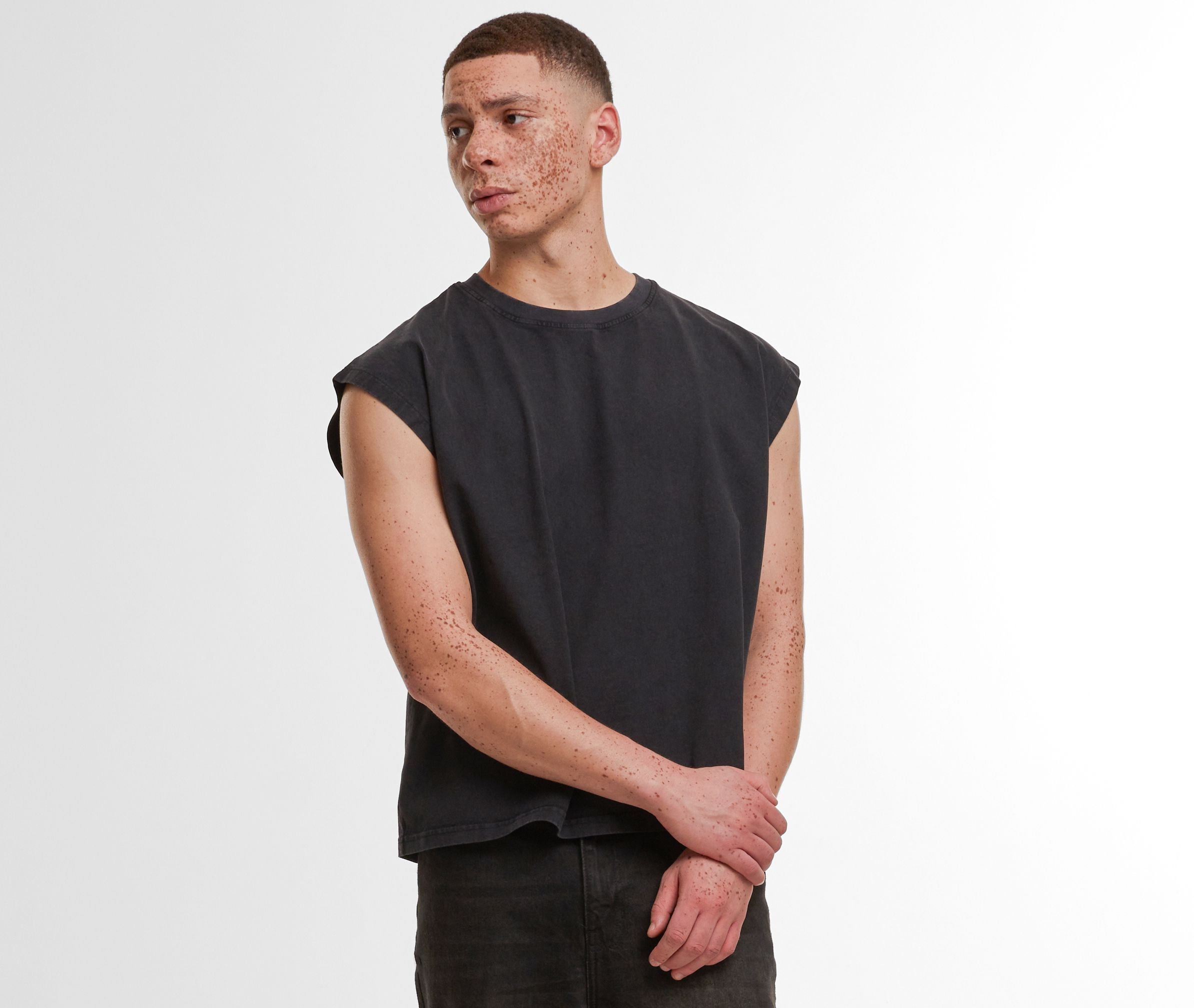 Camiseta sin Mangas Vintage para Hombre - Build Your Brand BY436 - imagen 1