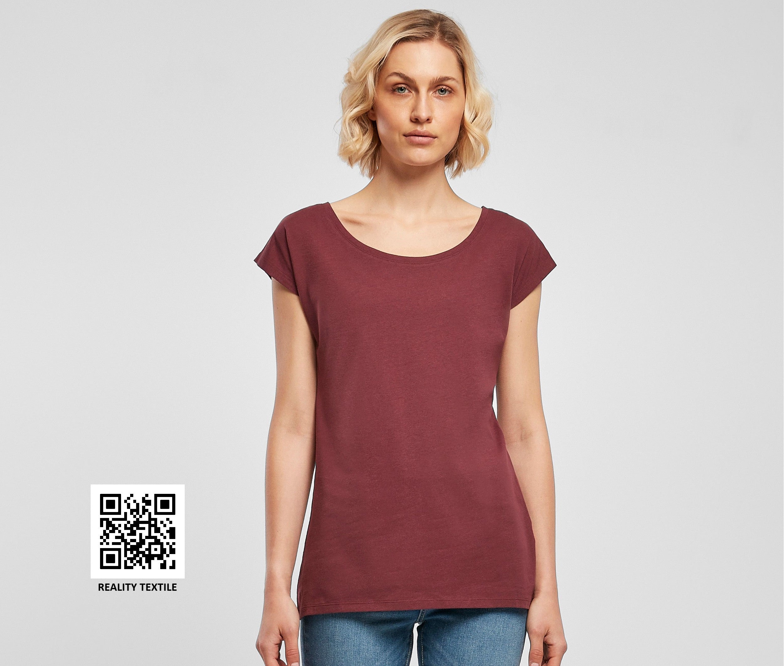 Camiseta con Cuello Ancho - Build Your Brand BYB013 - imagen 1