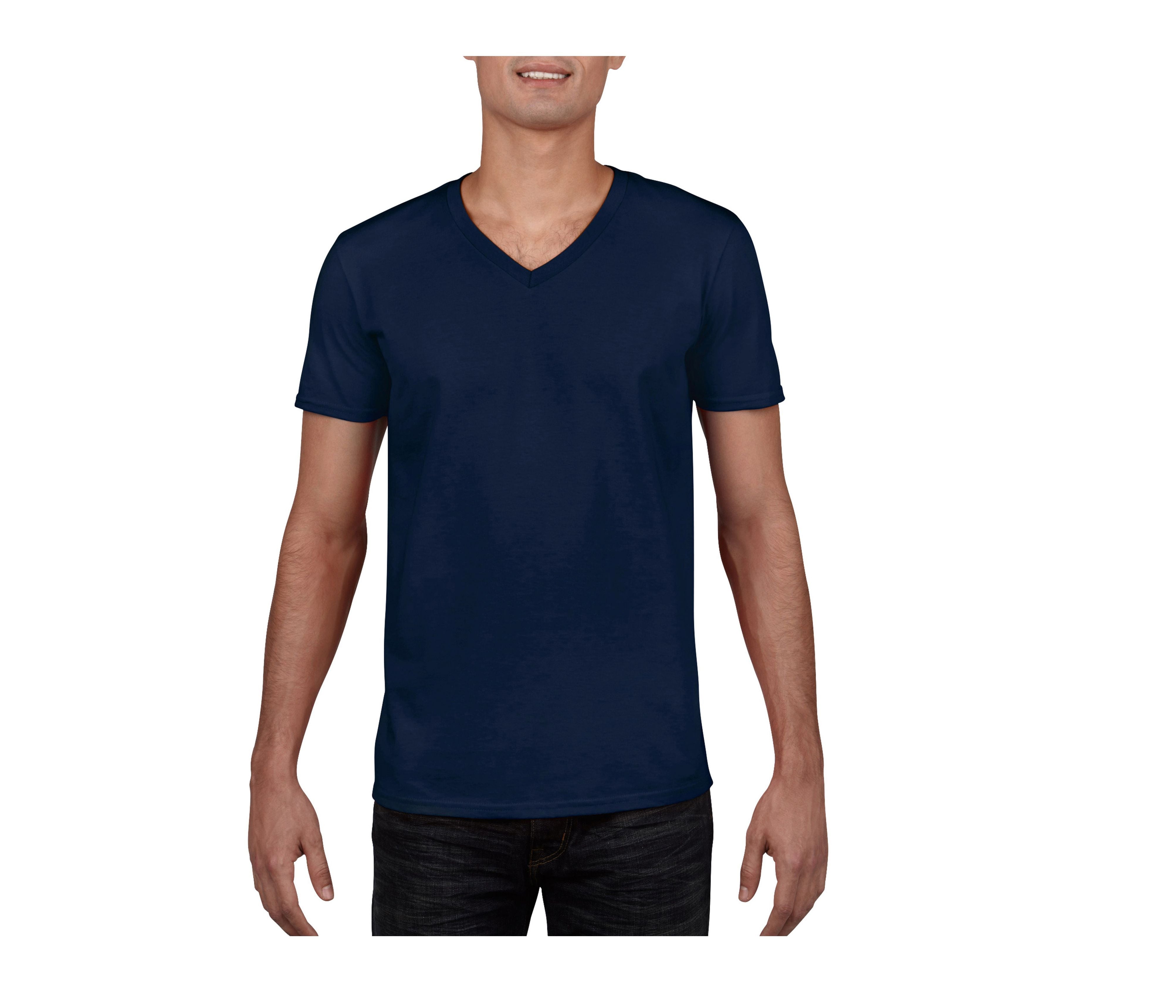 Camiseta Con Cuello V Hombre - Gildan