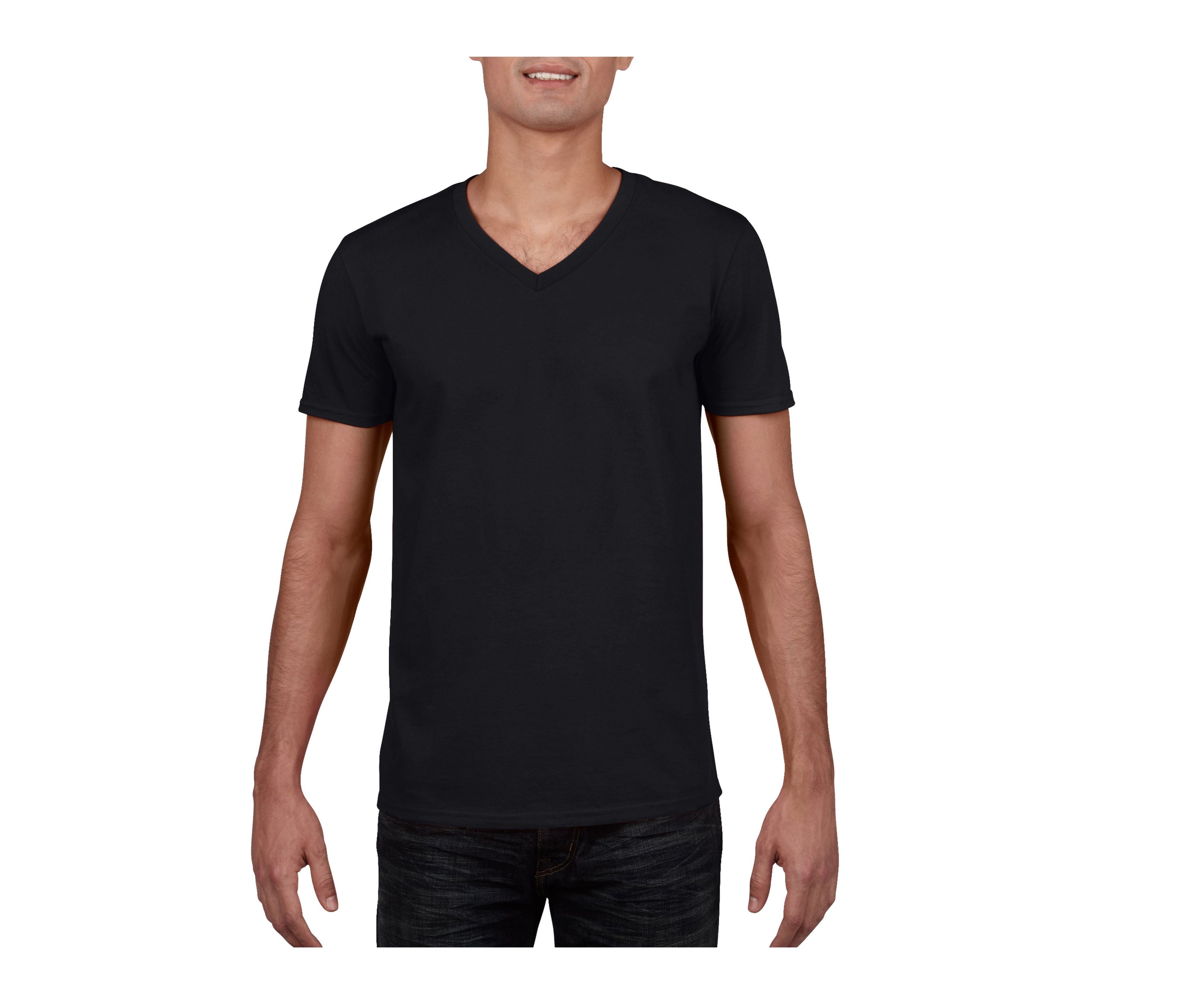 Camiseta Con Cuello V Hombre - Gildan