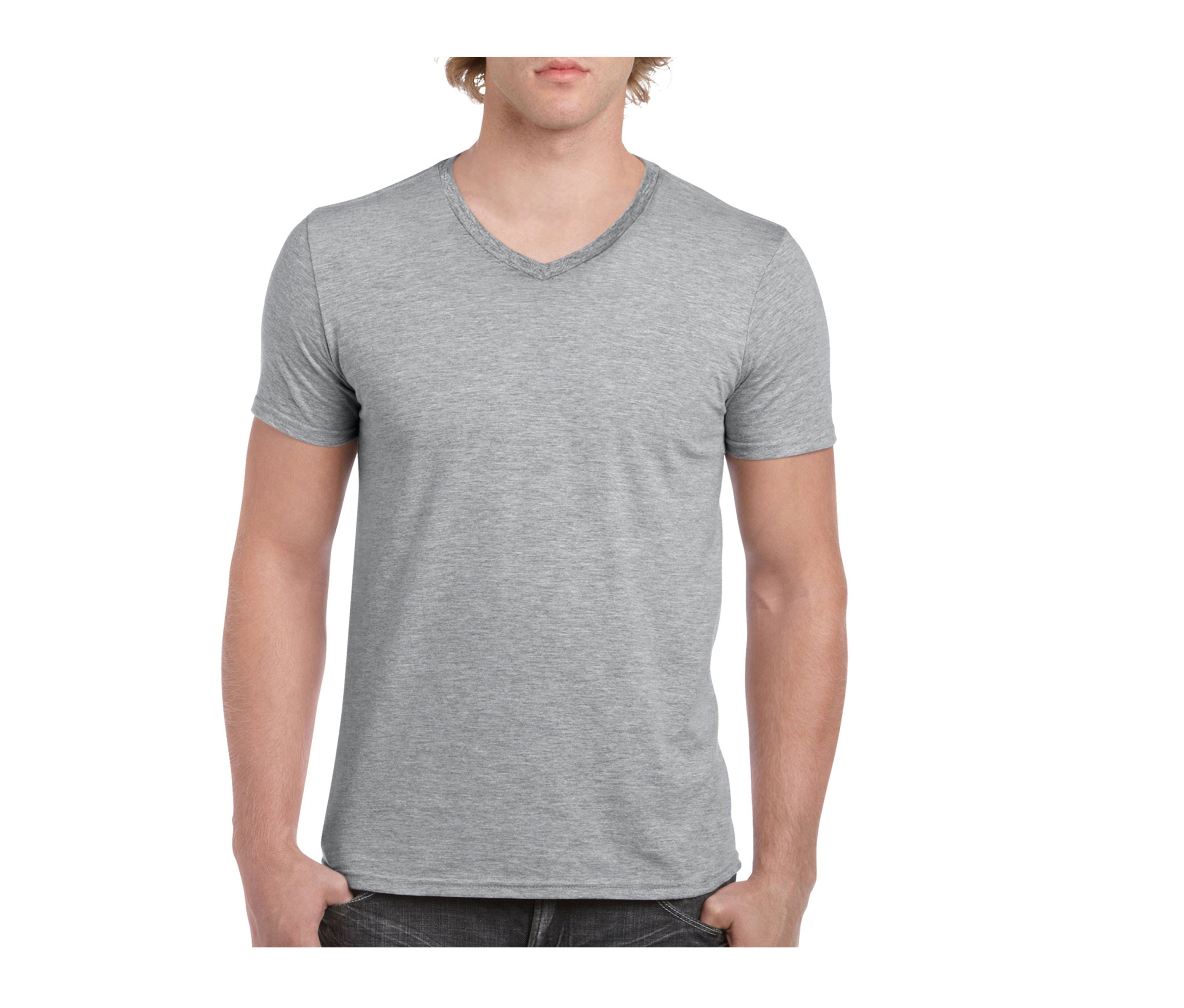 Camiseta Con Cuello V Hombre - Gildan