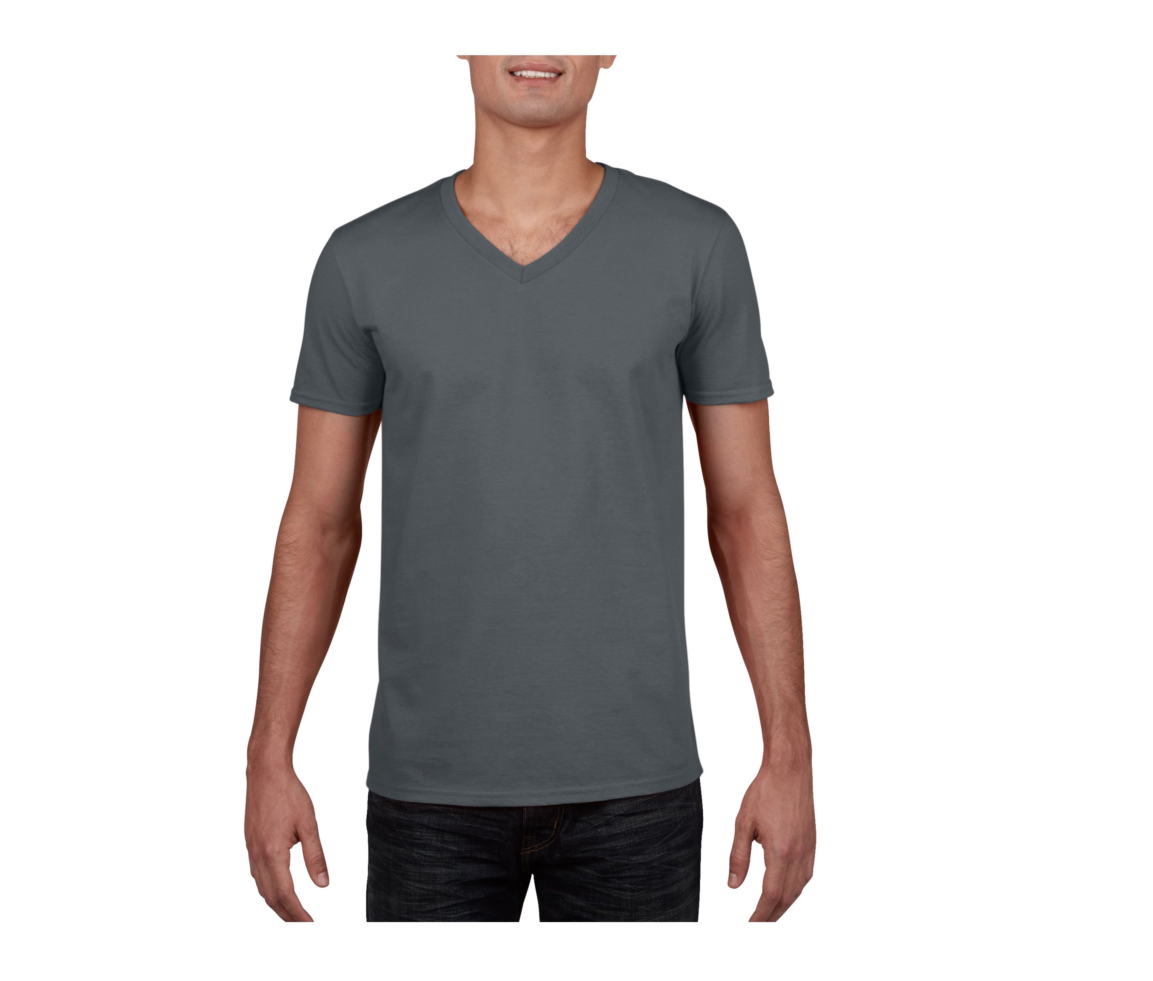 Camiseta Con Cuello V Hombre - Gildan
