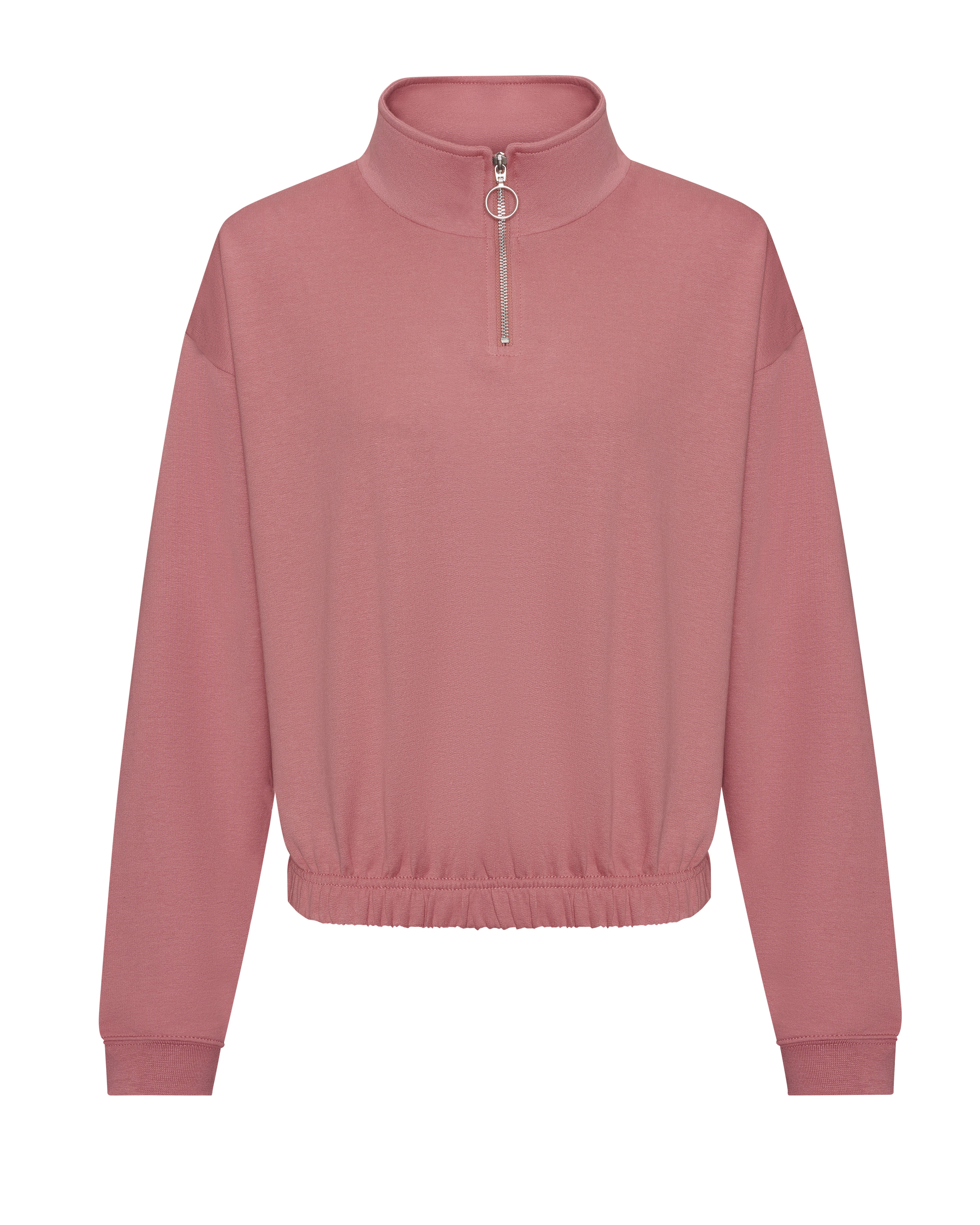 Sudadera Corta con Cremallera en el Cuello Mujer - Just Hoods JH037 - imagen 3