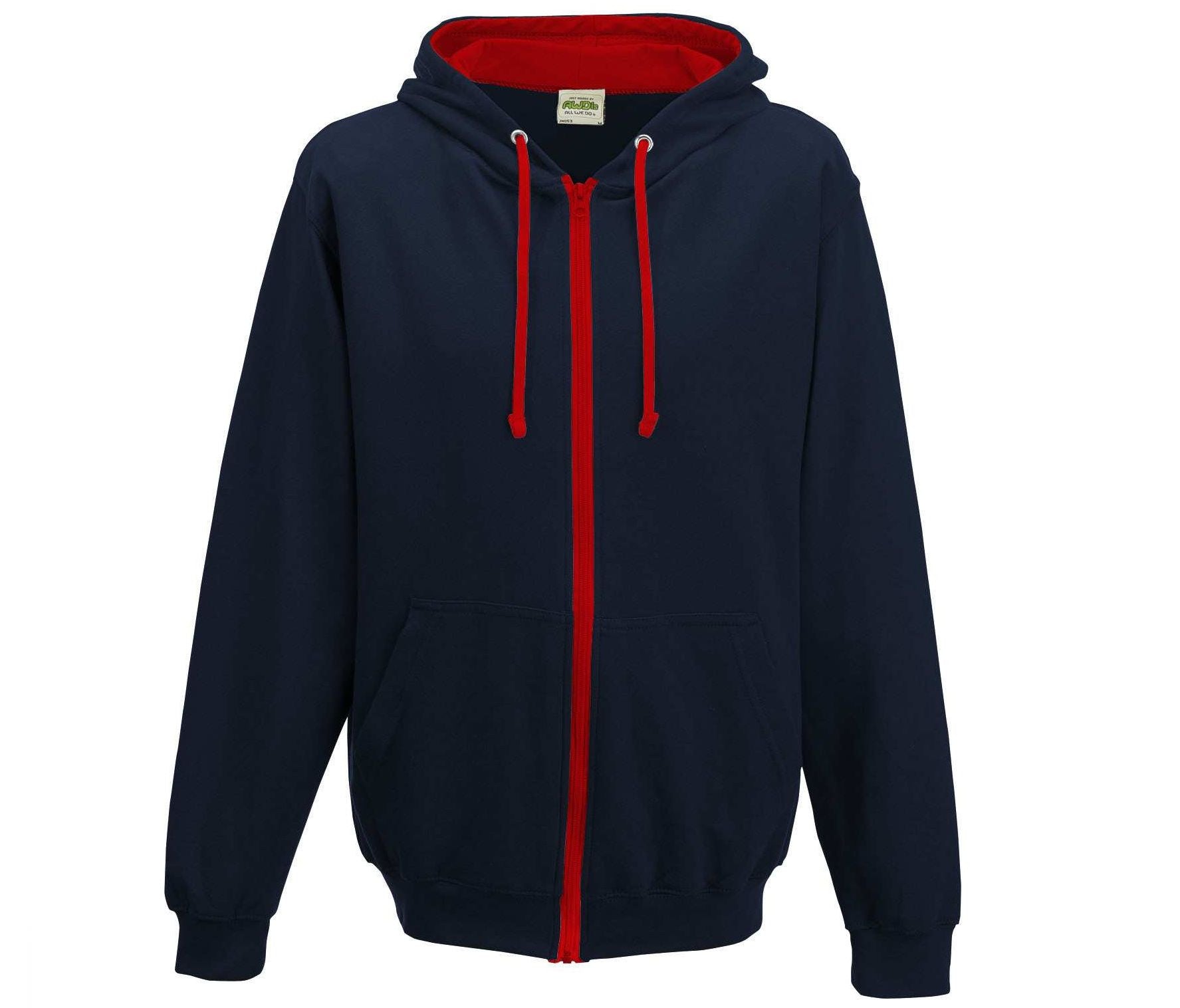 Sudadera con Capucha Contrastada y Cremallera - Just Hoods JH053 - imagen 13