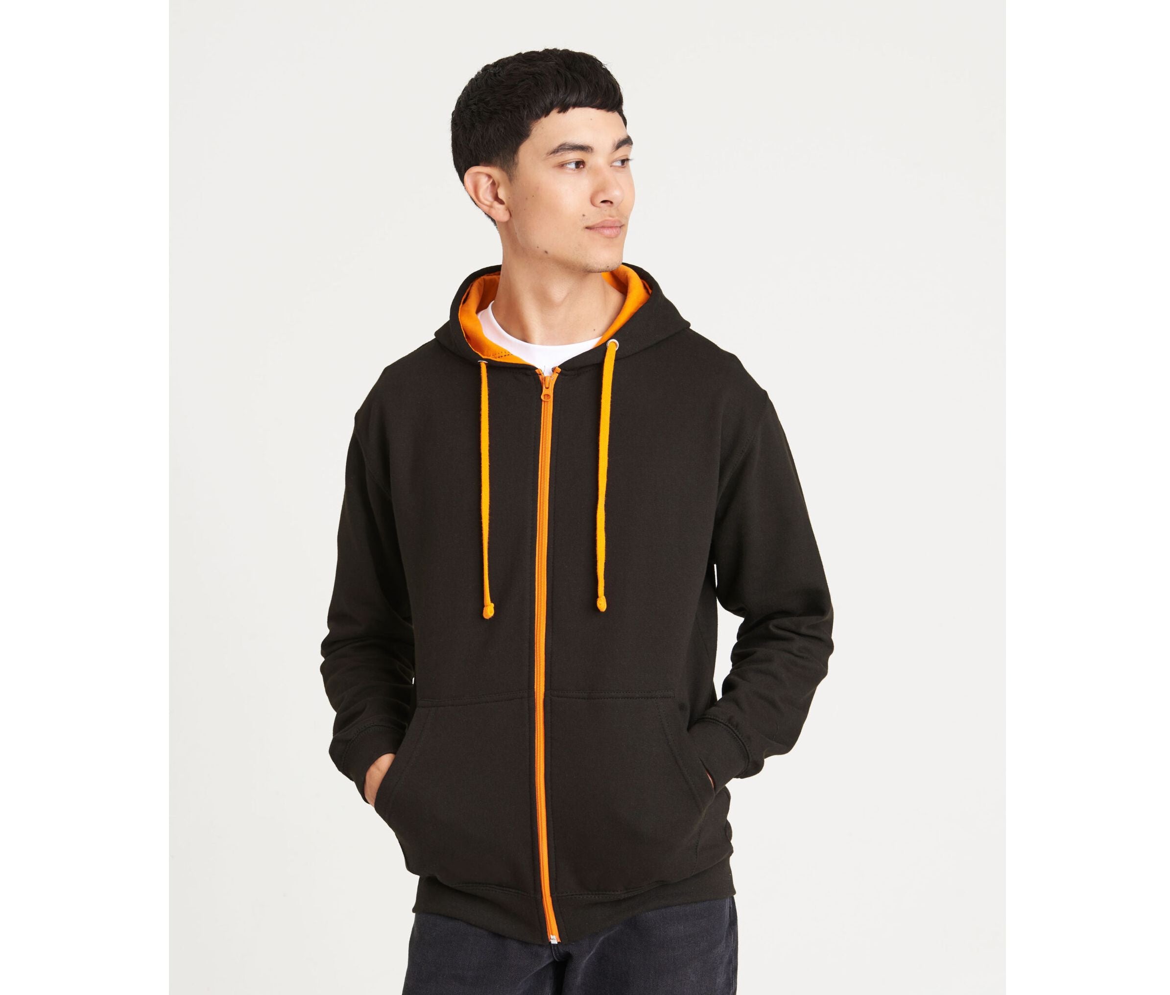 Sudadera con Capucha Contrastada y Cremallera - Just Hoods JH053 - imagen 1