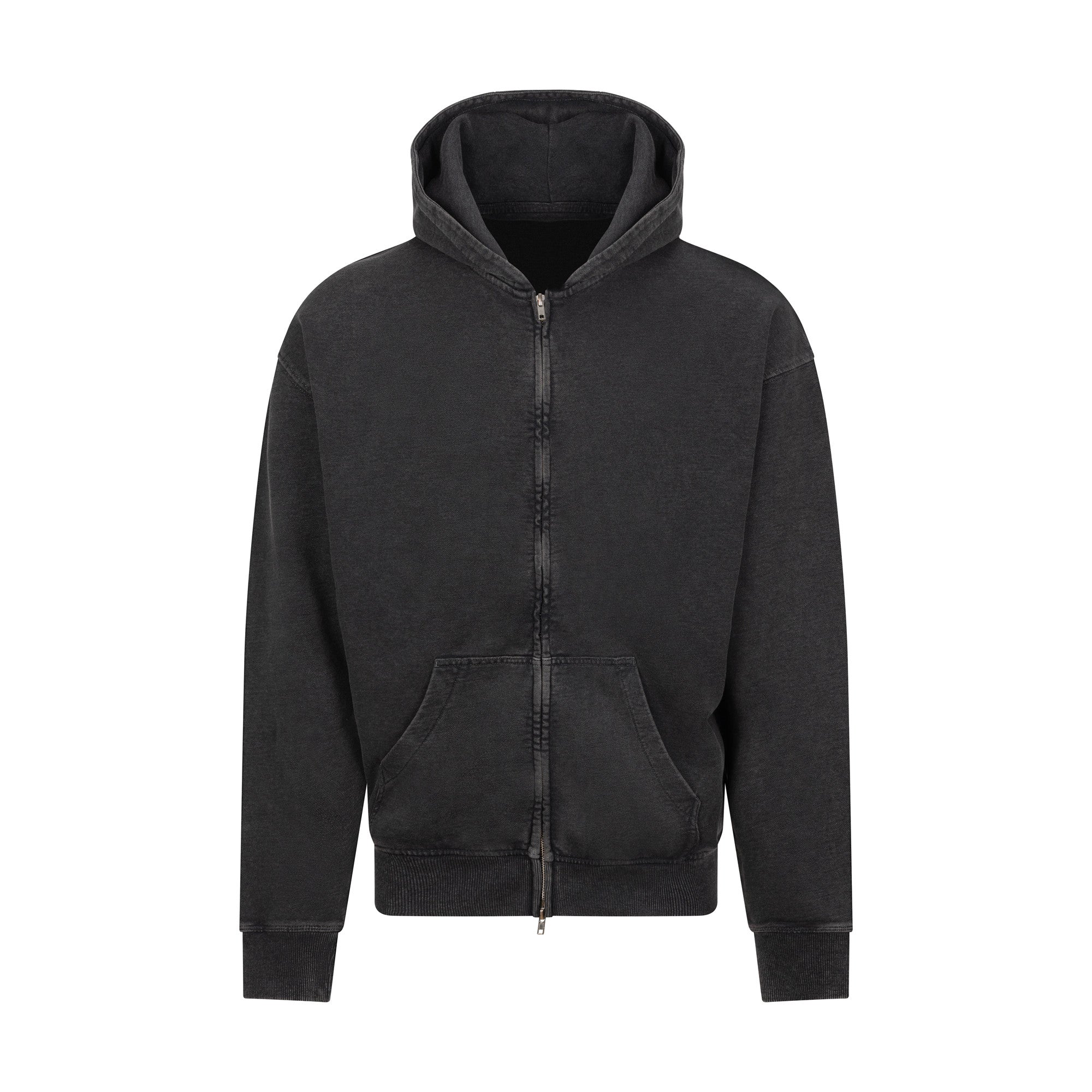Sudadera con Capucha y Cremallera Efecto Desgastado - Just Hoods JH185 - imagen 3