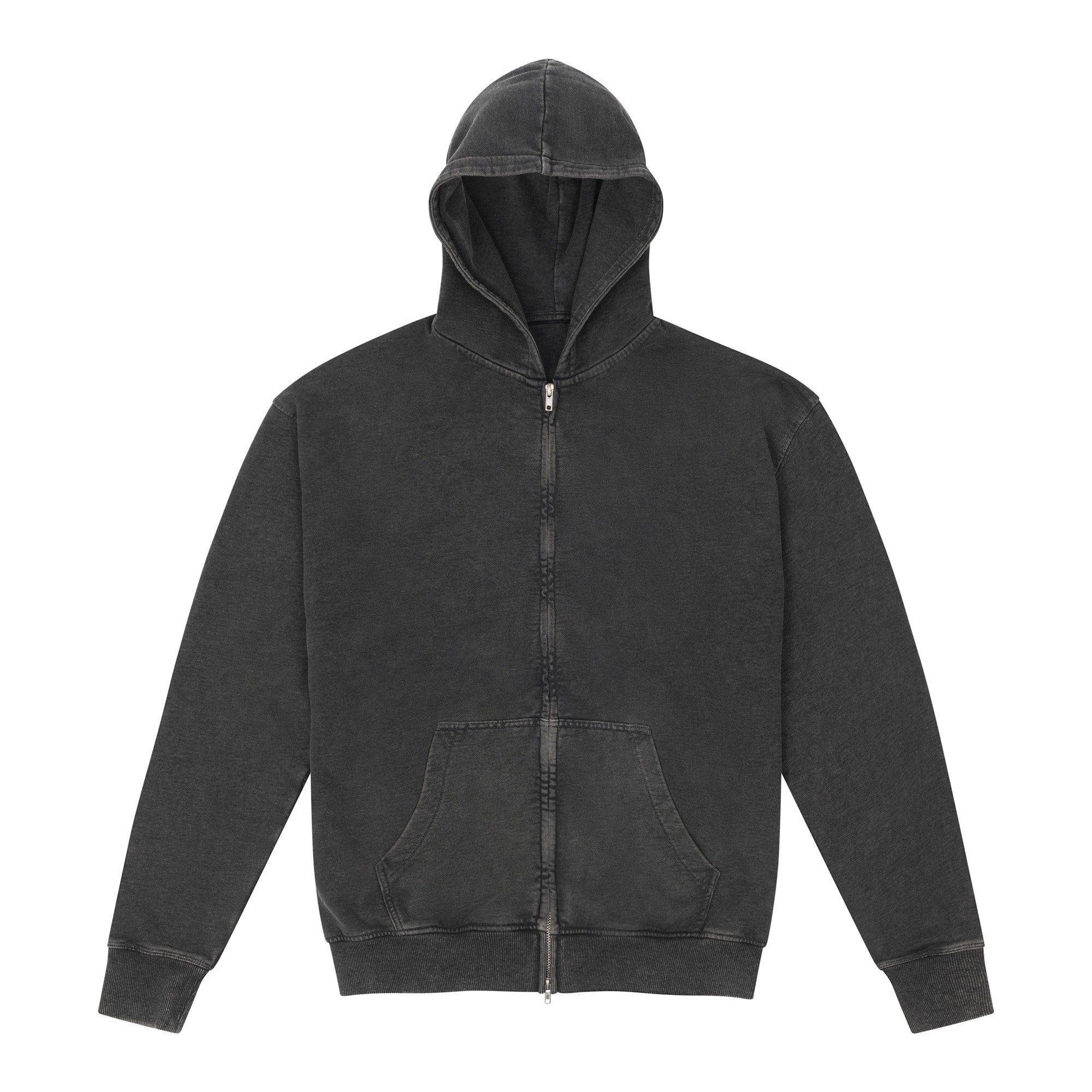 Sudadera con Capucha y Cremallera Efecto Desgastado - Just Hoods JH185 - imagen 4