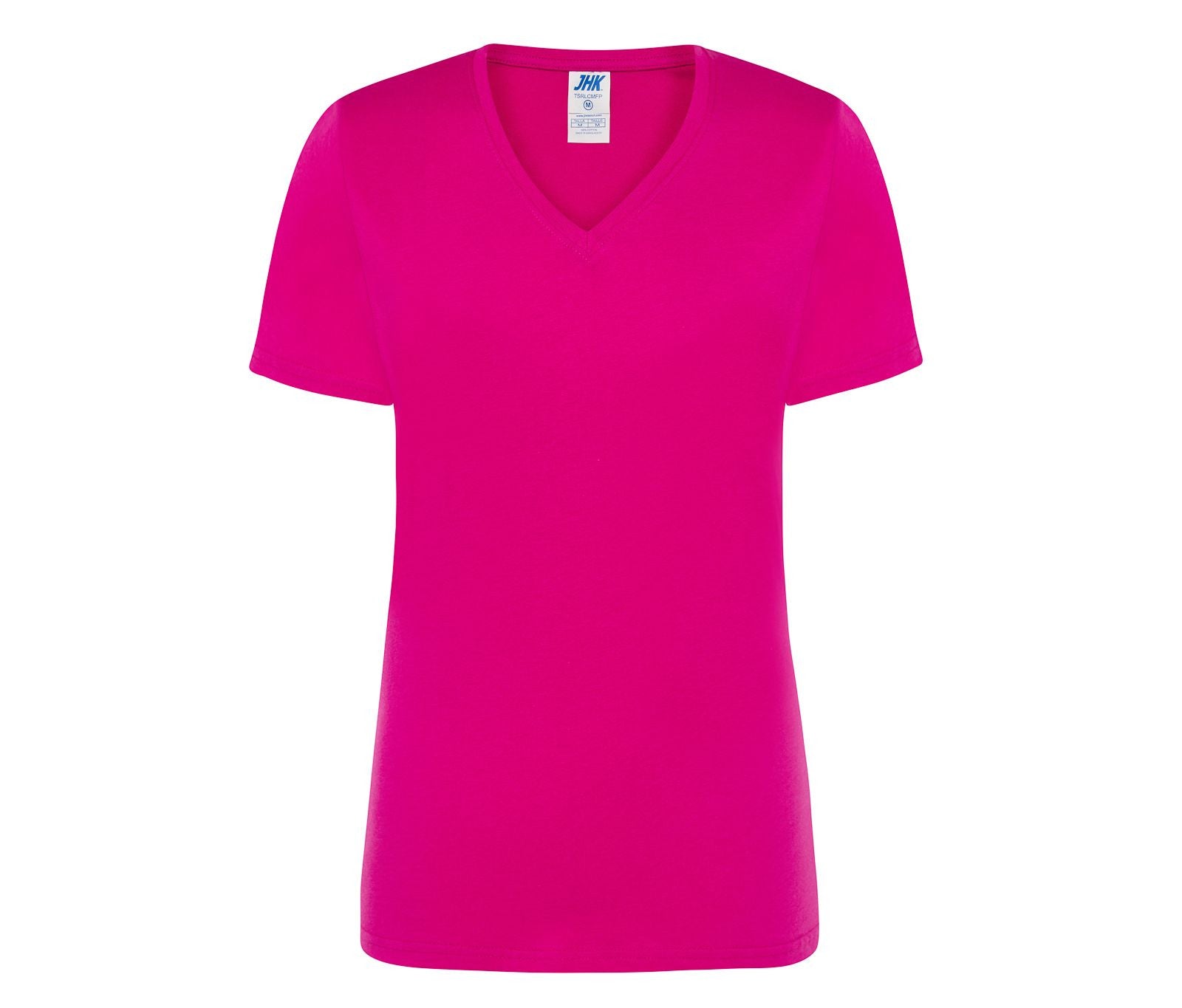 Camiseta Cuello Pico Mujer 145 - JHK JK158 - FUCHSIA