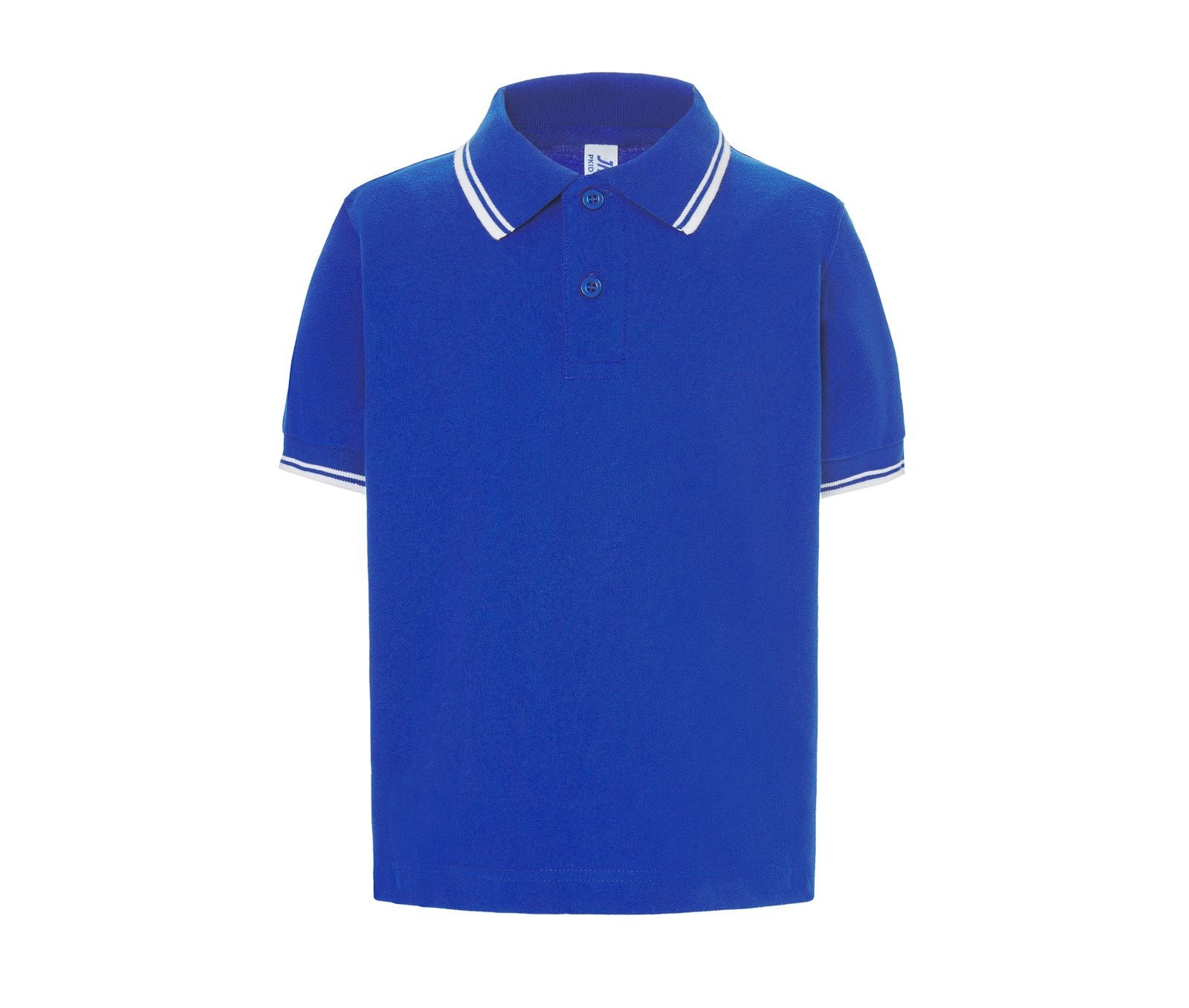Polo Contraste Niño 210 - JHK JK205K - ROYAL BLUE / WHITE