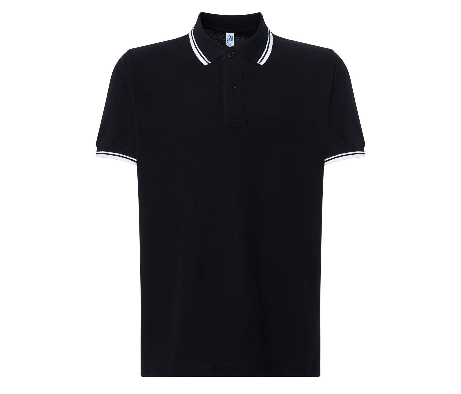 Polo Hombre 210 - JHK JK205 - BLACK / WHITE