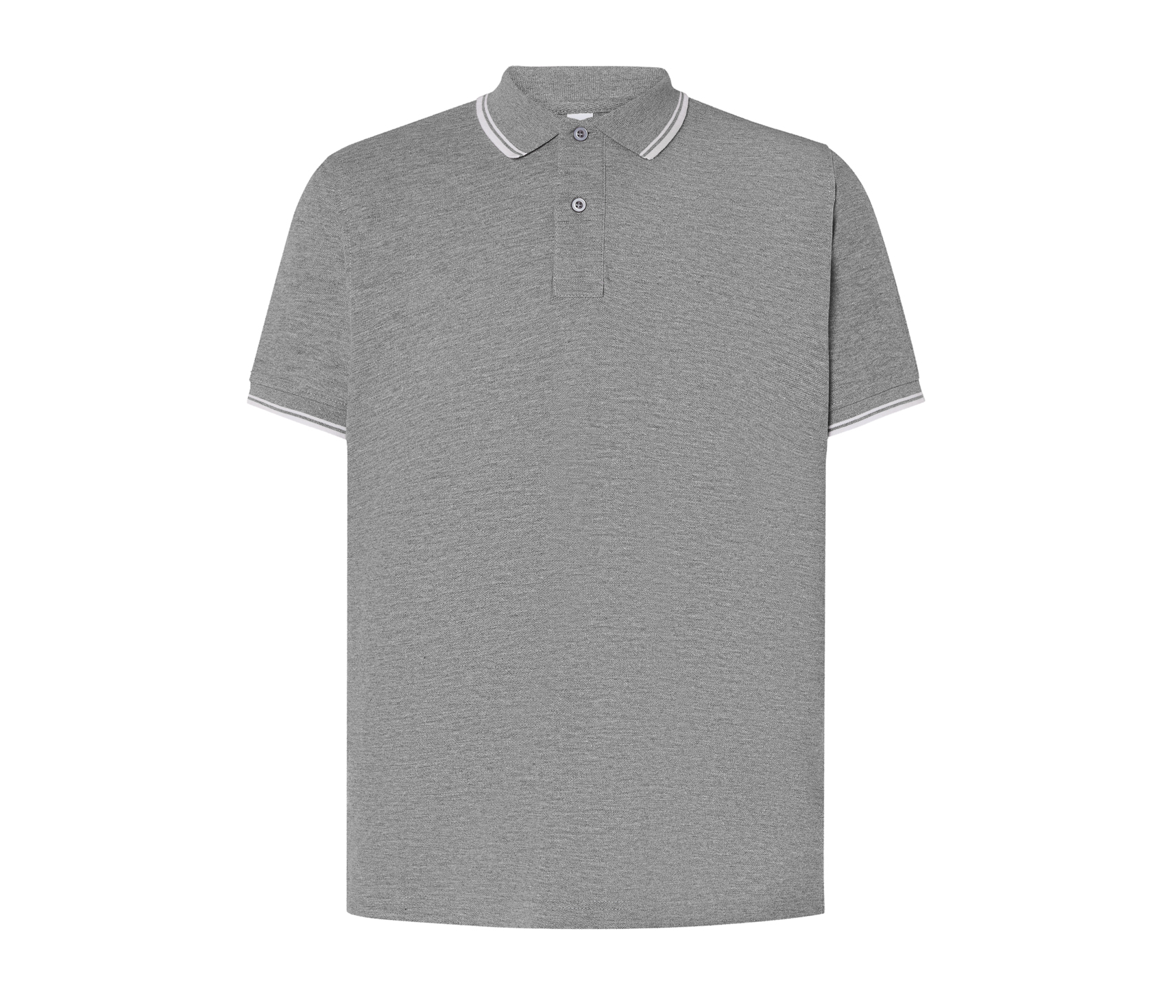 Polo Hombre 210 - JHK JK205 - GREY MELANGE/WHITE