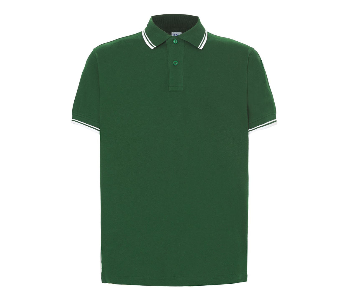 Polo Hombre 210 - JHK JK205 - BOTTLE GREEN/WHITE