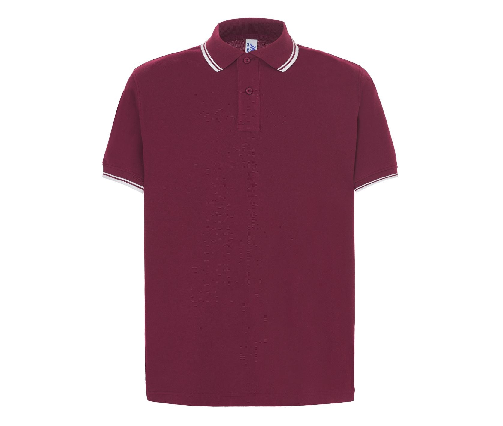 Polo Hombre 210 - JHK JK205 - BURGUNDY/WHITE