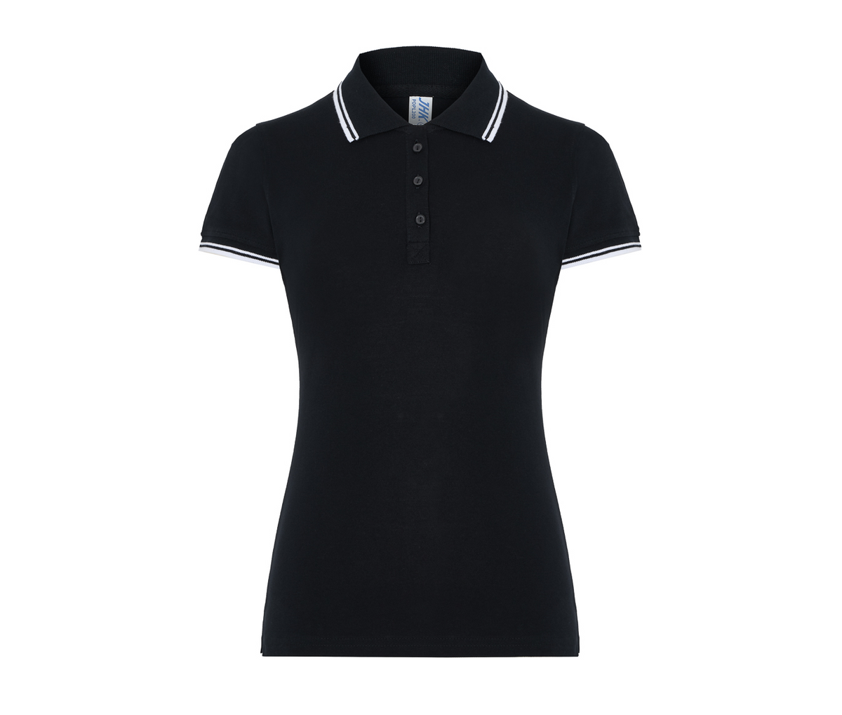 Polo Mujer 200 - JHK JK206 - BLACK/WHITE