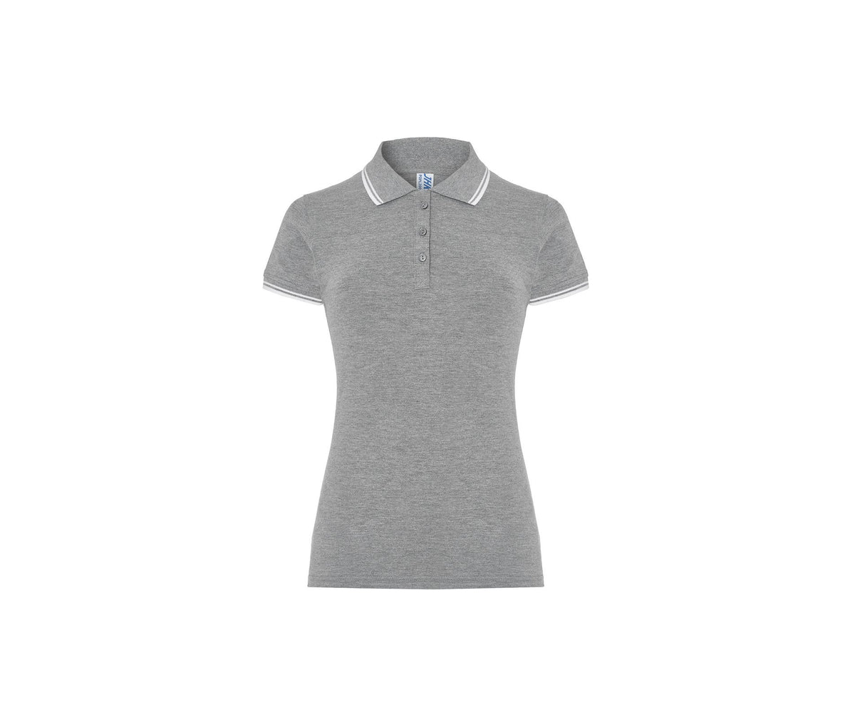 Polo Mujer 200 - JHK JK206 - GREY MELANGE/WHITE