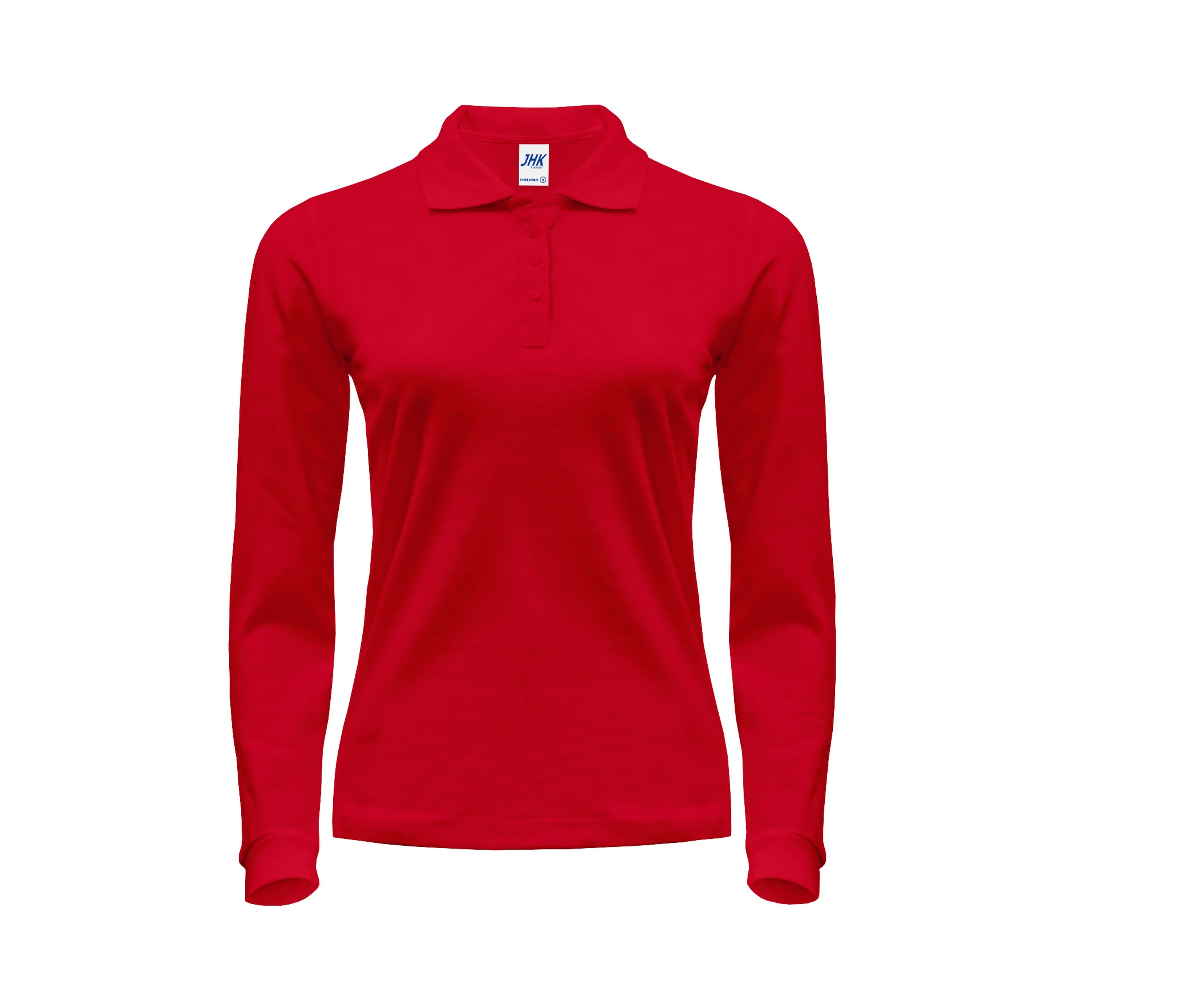 Polo Manga Larga Mujer 200 - JHK JK216 - RED