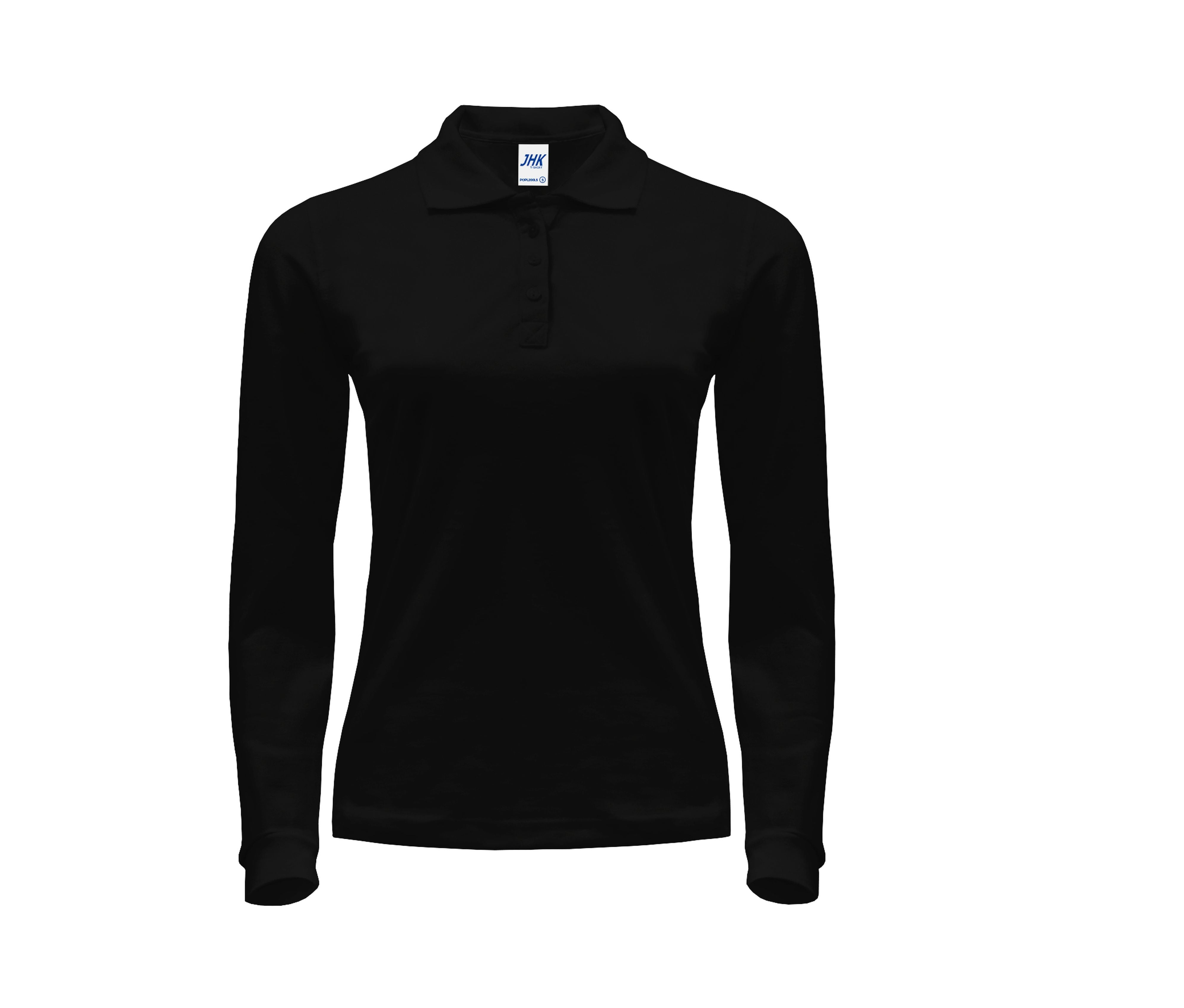 Polo Manga Larga Mujer 200 - JHK JK216 - BLACK
