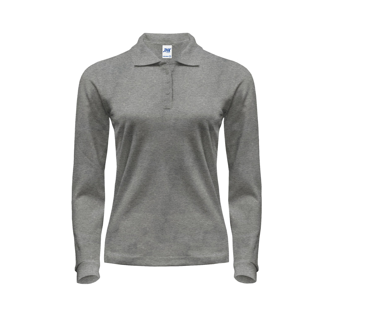 Polo Manga Larga Mujer 200 - JHK JK216 - GREY MELANGE