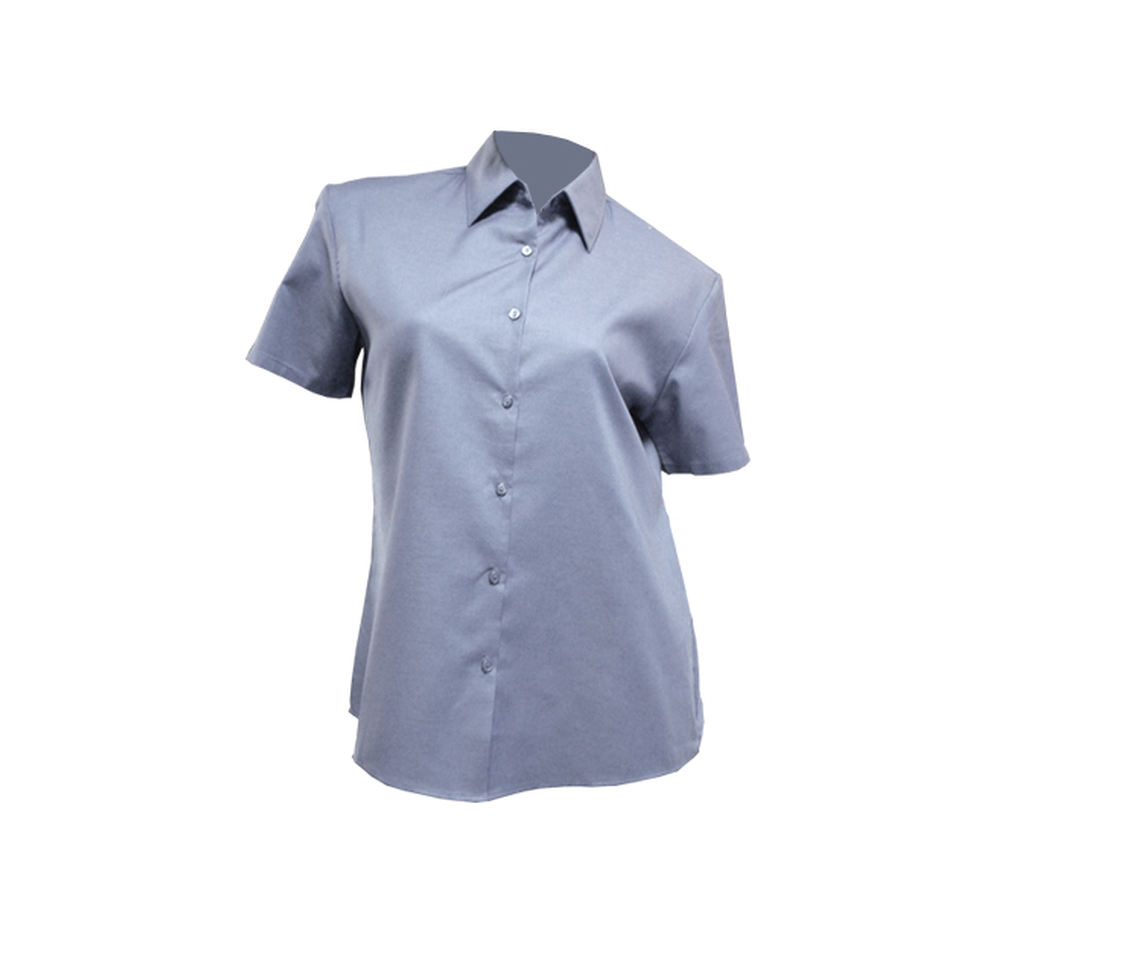 Camisa Oxford Manga Corta Mujer 115 - JHK JK606 - SILVER
