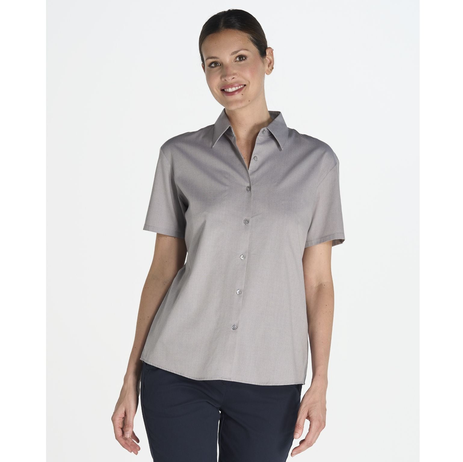 Camisa Oxford Manga Corta Mujer 115 - JHK JK606