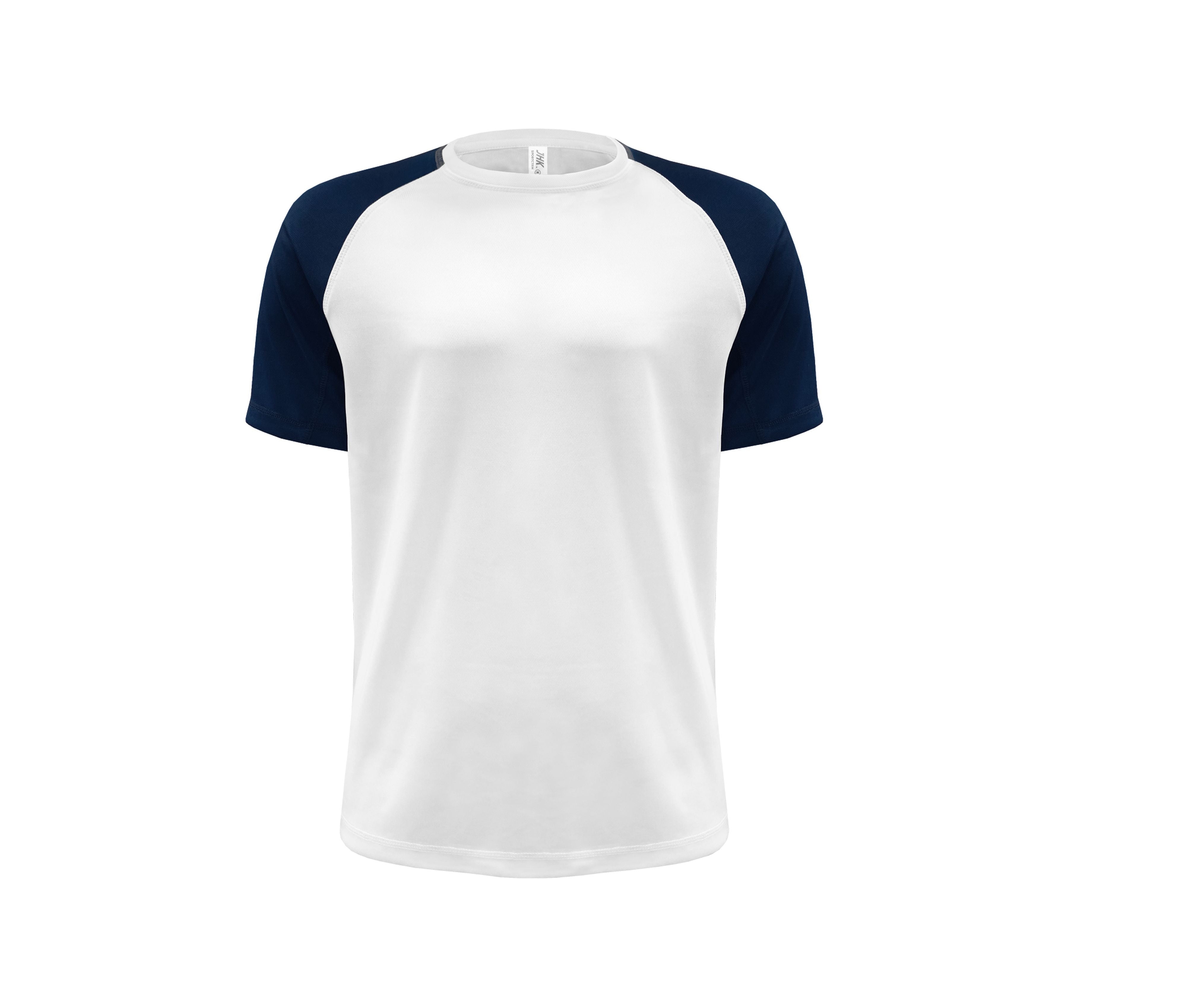Camiseta Técnica Contraste Hombre 130 - JHK JK905 - WHITE/NAVY