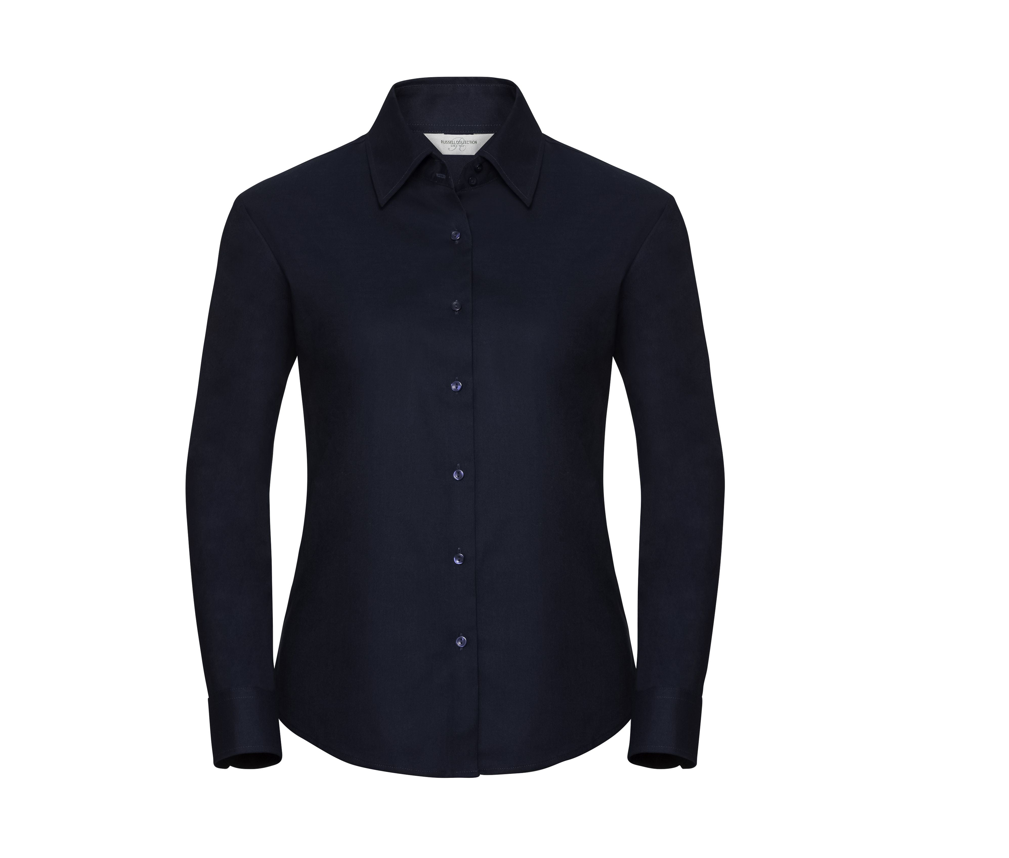 Camisa Oxford Entallada de Manga Larga para Mujer. - Russell Athletic JZ32F