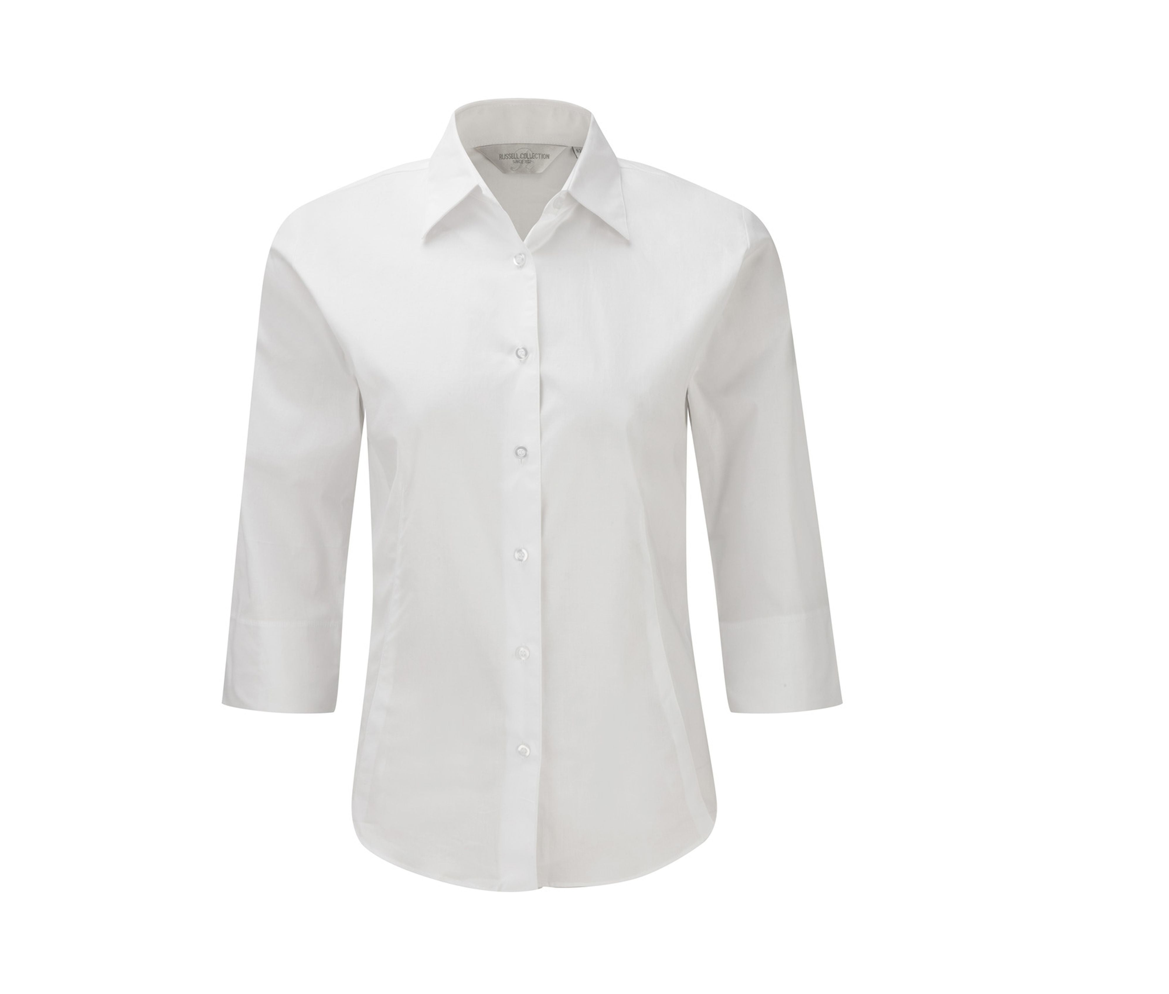 Camisa Entallada Elástica de Mujer con Mangas ¾. - Russell Athletic JZ46F