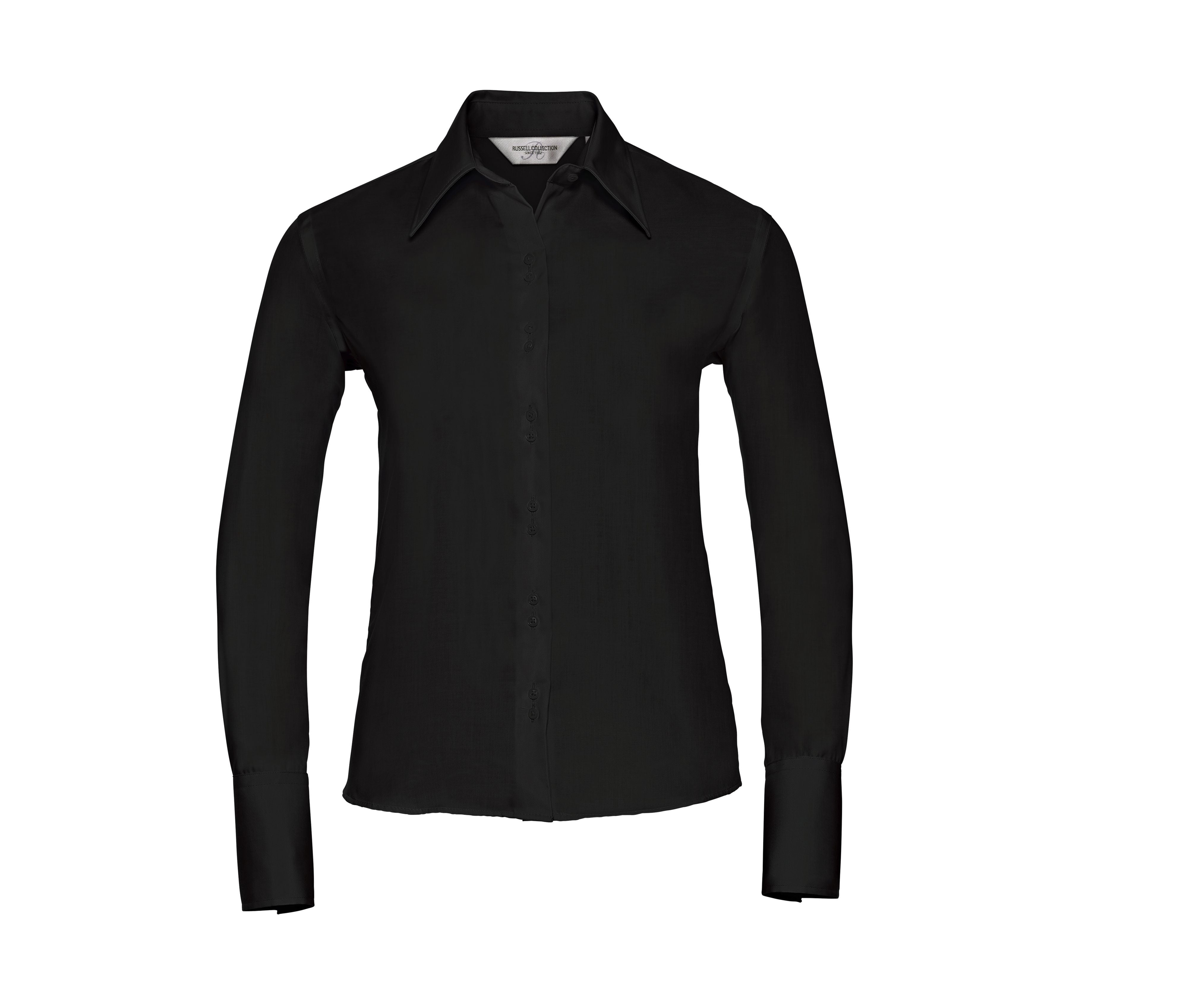 Camisa Entallada de Manga Larga para Mujer, de la Línea Ultimate, sin Necesidad de Planchado. - Russell Athletic JZ56F