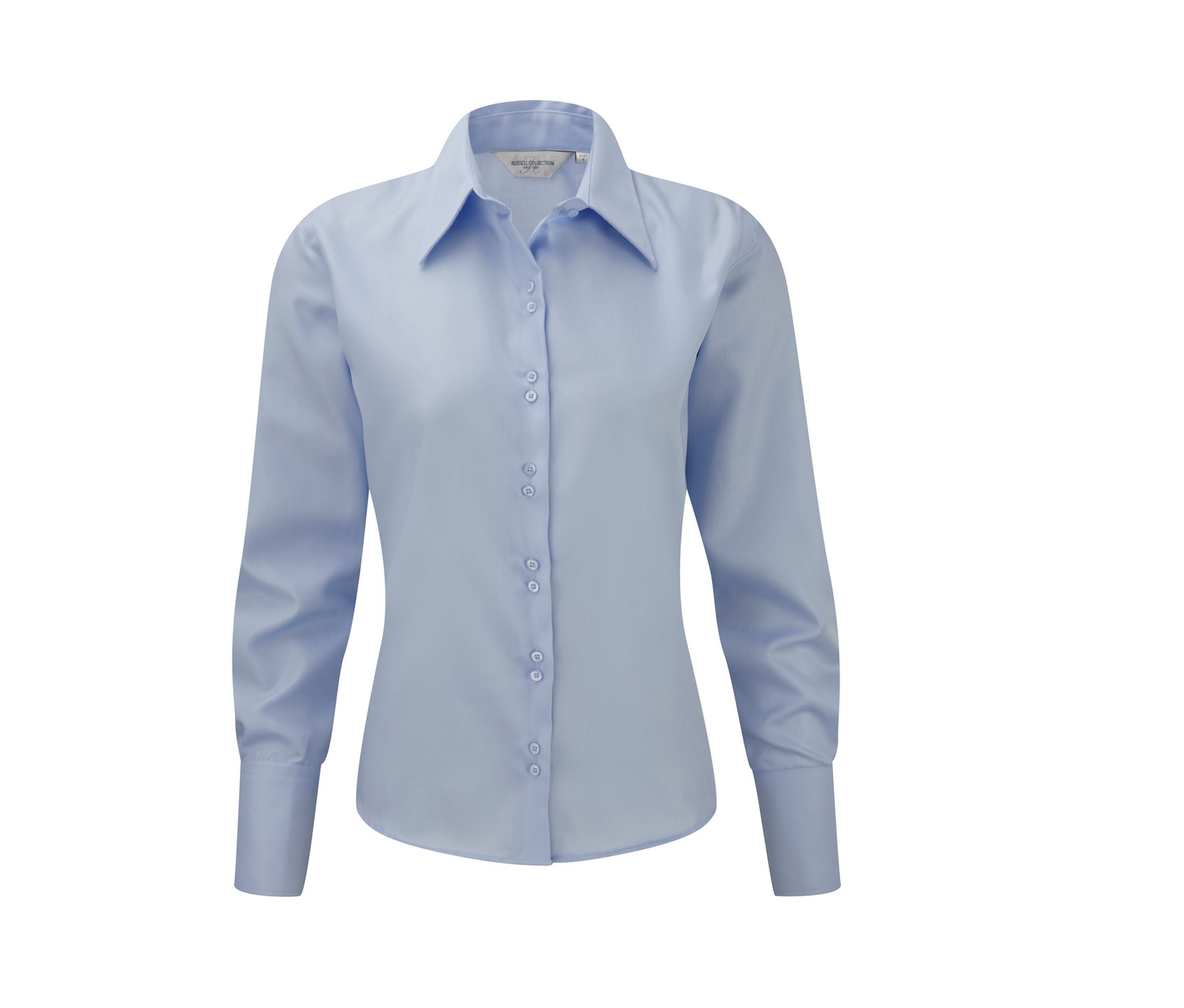 Camisa Entallada de Manga Larga para Mujer, de la Línea Ultimate, sin Necesidad de Planchado. - Russell Athletic JZ56F