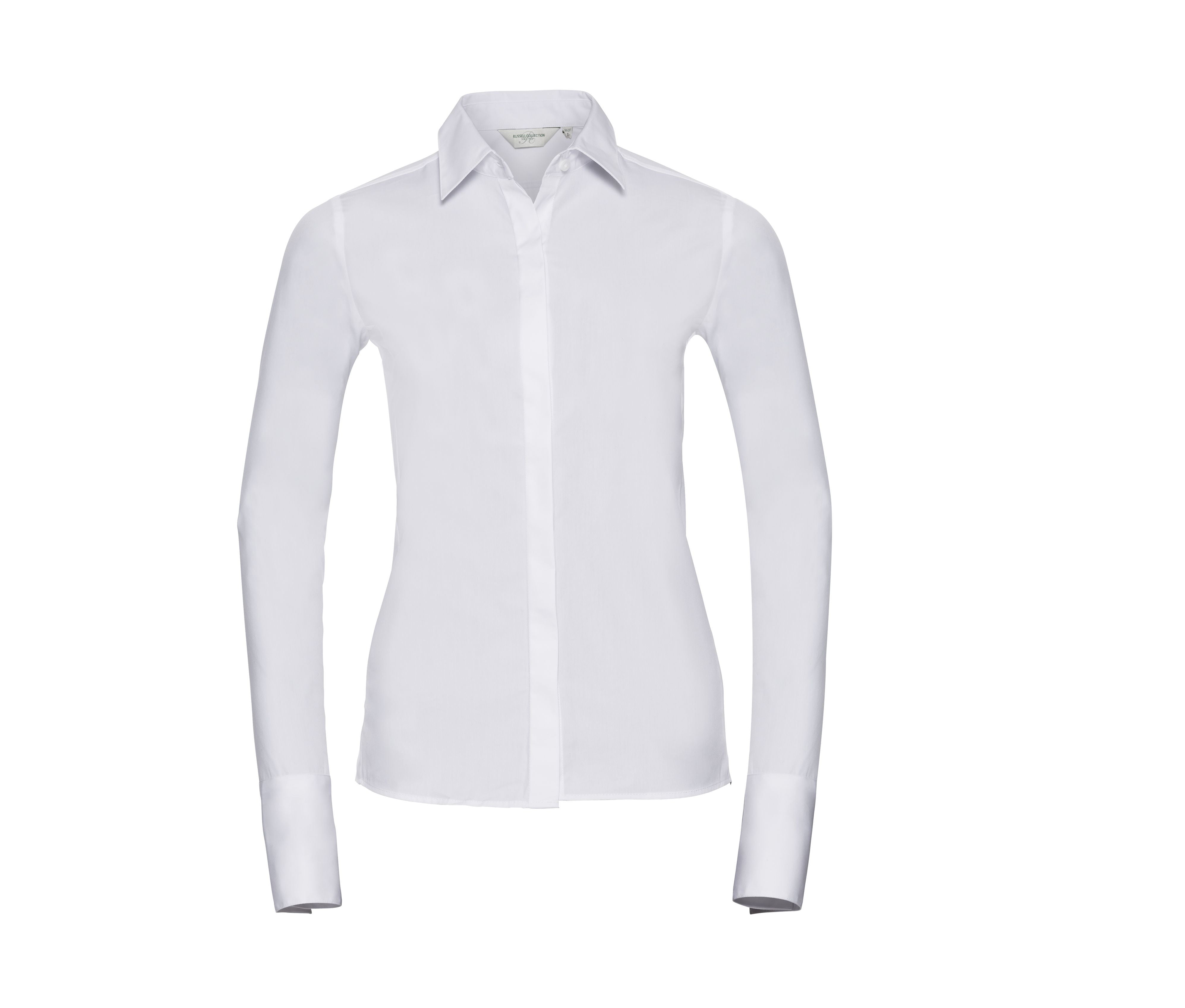 Camisa Entallada Elástica de Manga Larga para Mujer. - Russell Athletic JZ60F