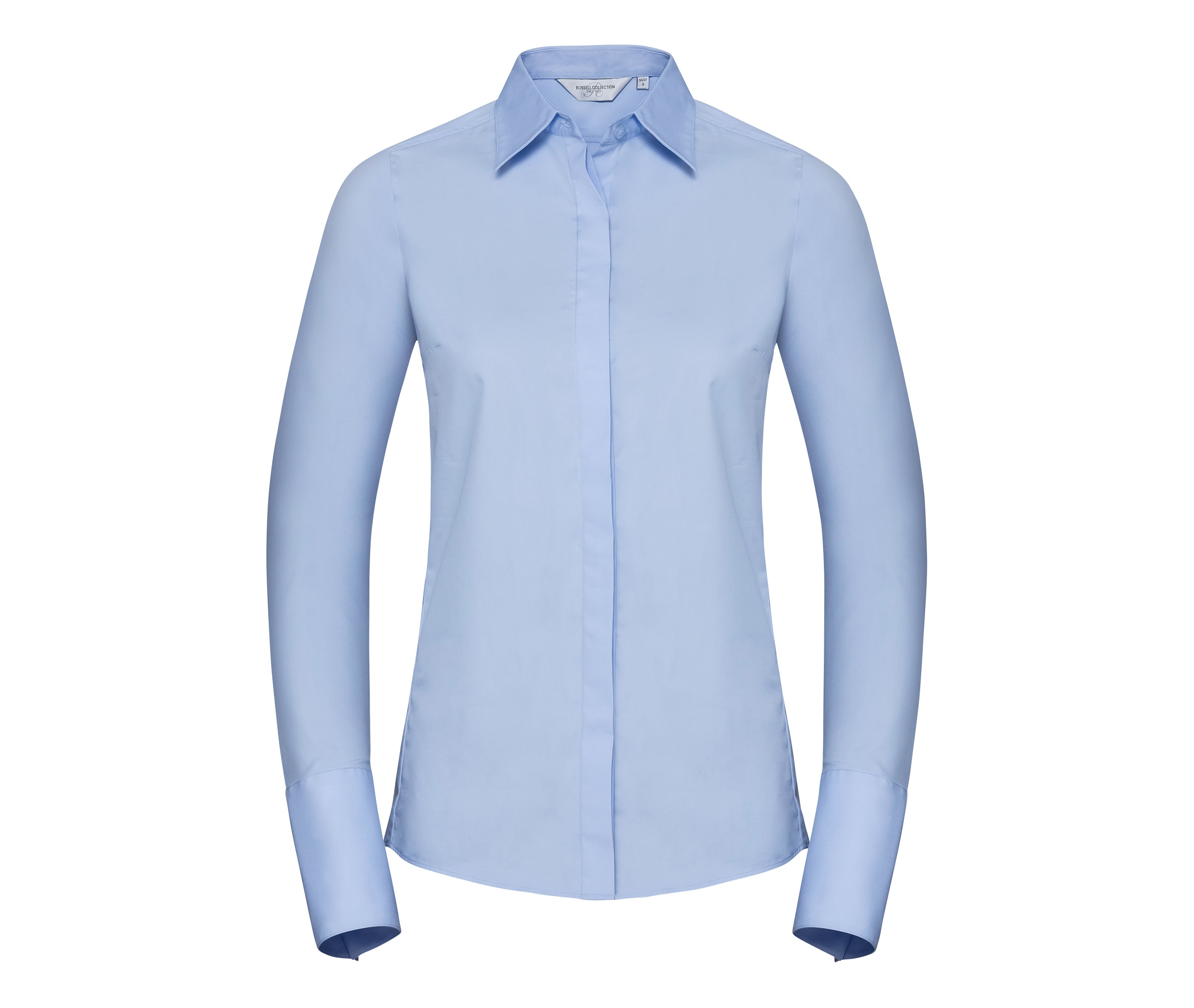 Camisa Entallada Elástica de Manga Larga para Mujer. - Russell Athletic JZ60F