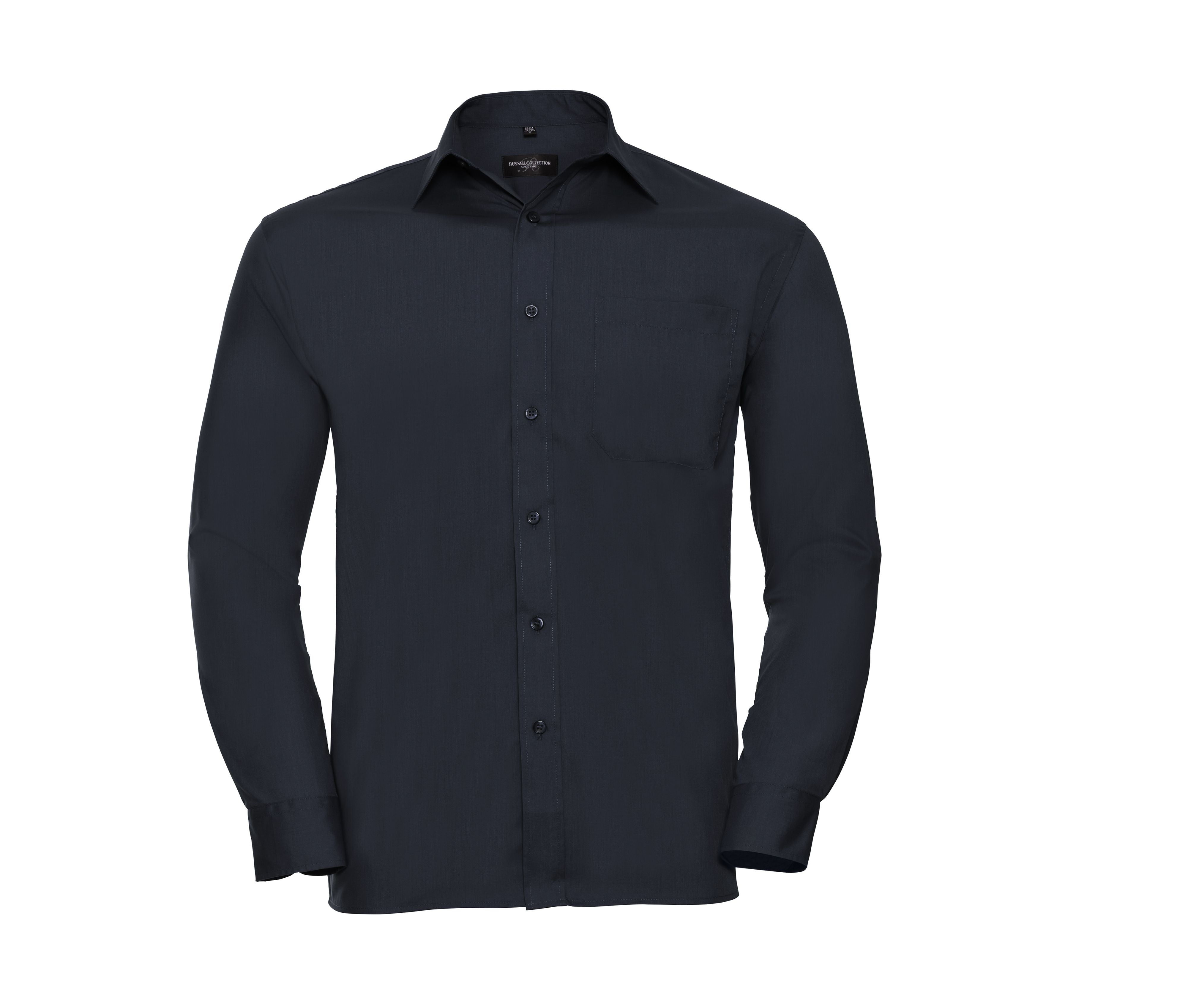 Camisa Clásica de Popelina con Mezcla de Algodón - Manga Larga. - Russell Athletic JZ934