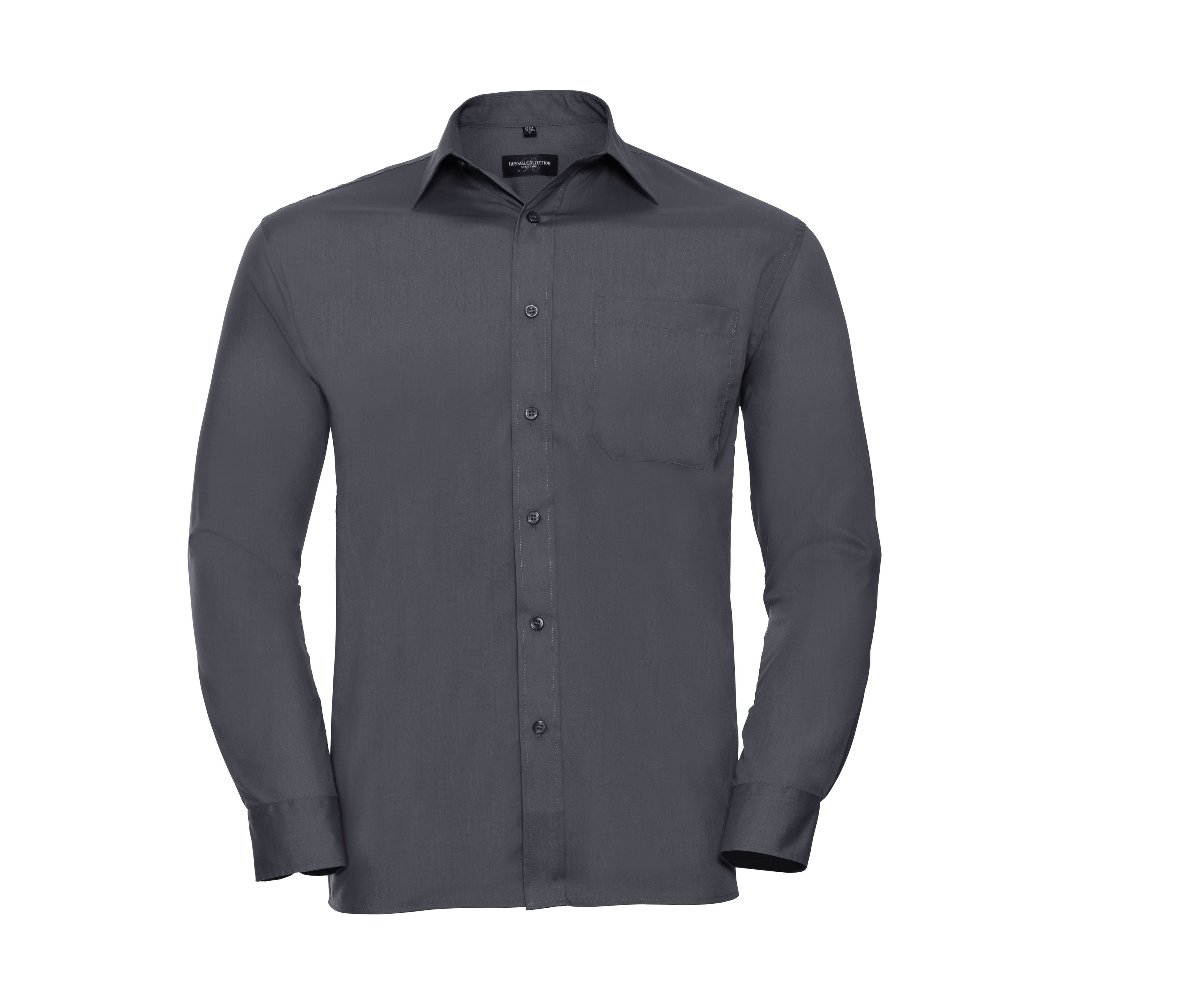 Camisa Clásica de Popelina con Mezcla de Algodón - Manga Larga. - Russell Athletic JZ934